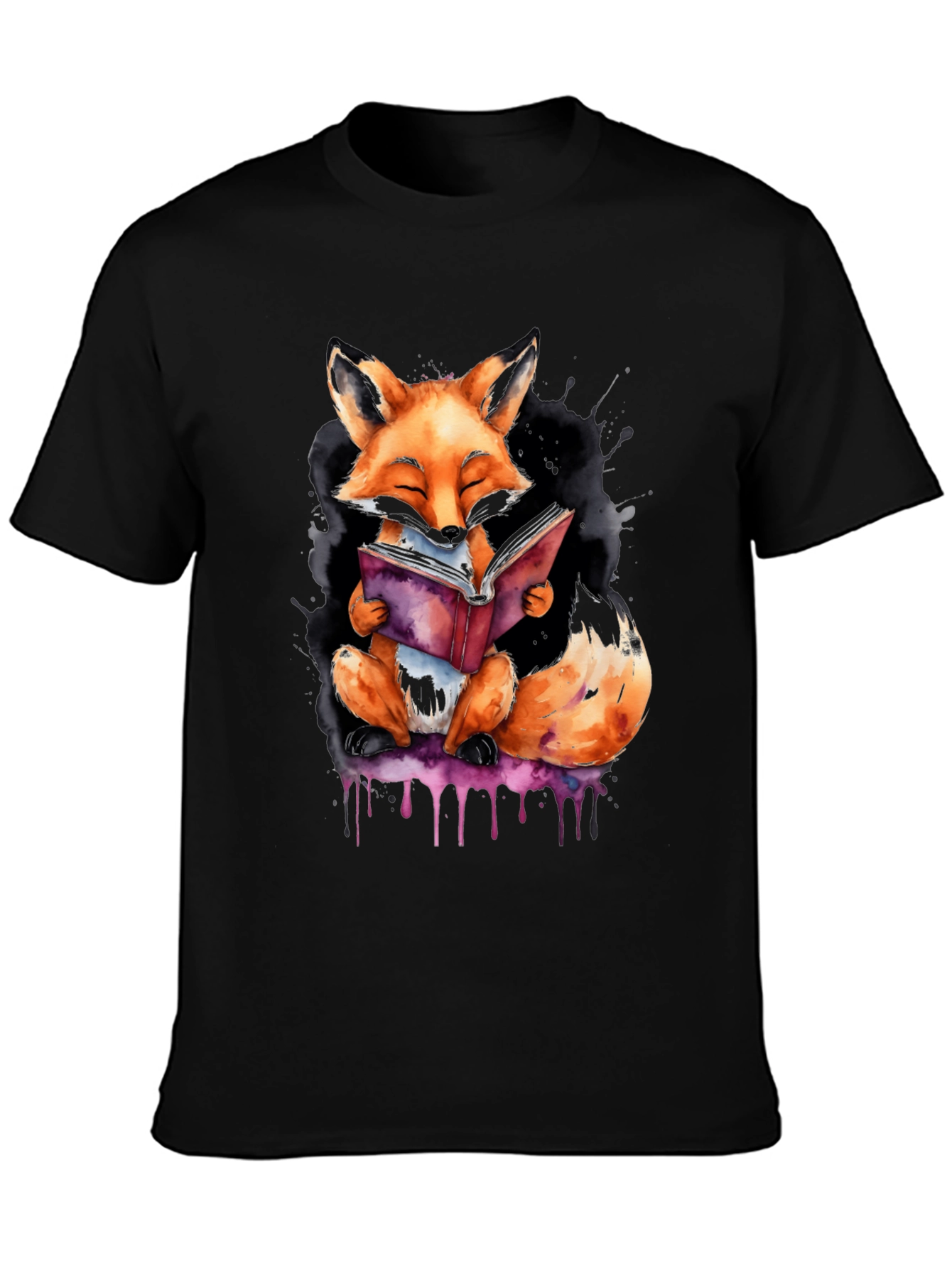 Reading Fox Graphic Tee - Stylish Unisex T-Shirt