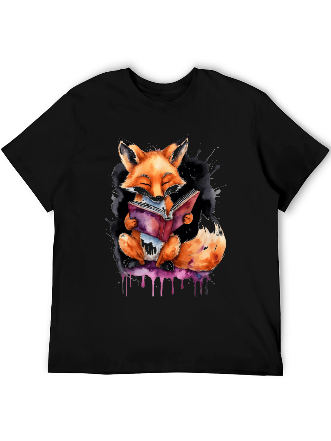 Reading Fox Graphic Tee - Stylish Unisex T-Shirt