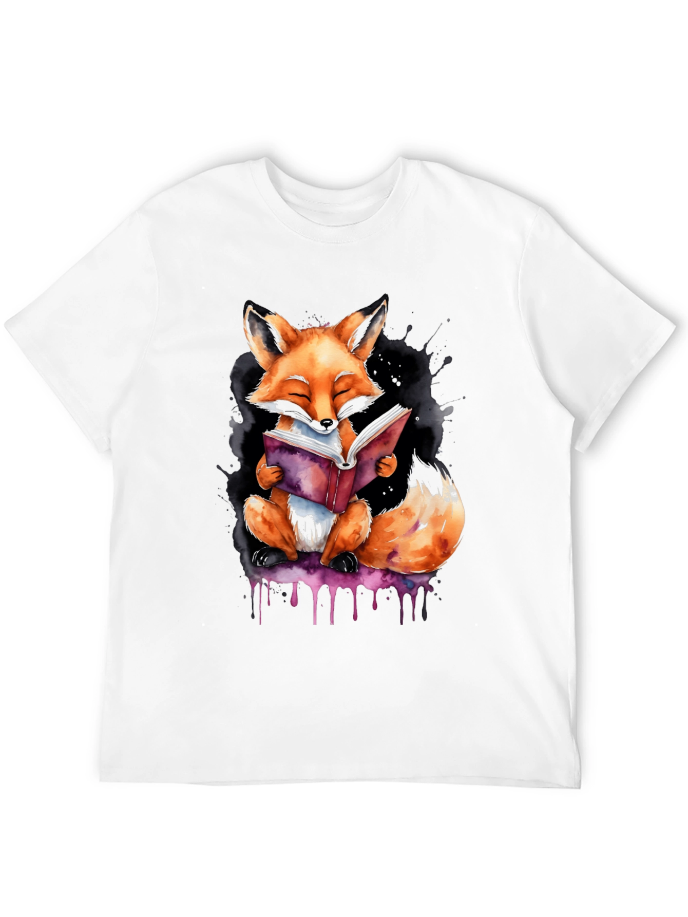 Reading Fox Graphic Tee - Stylish Unisex T-Shirt