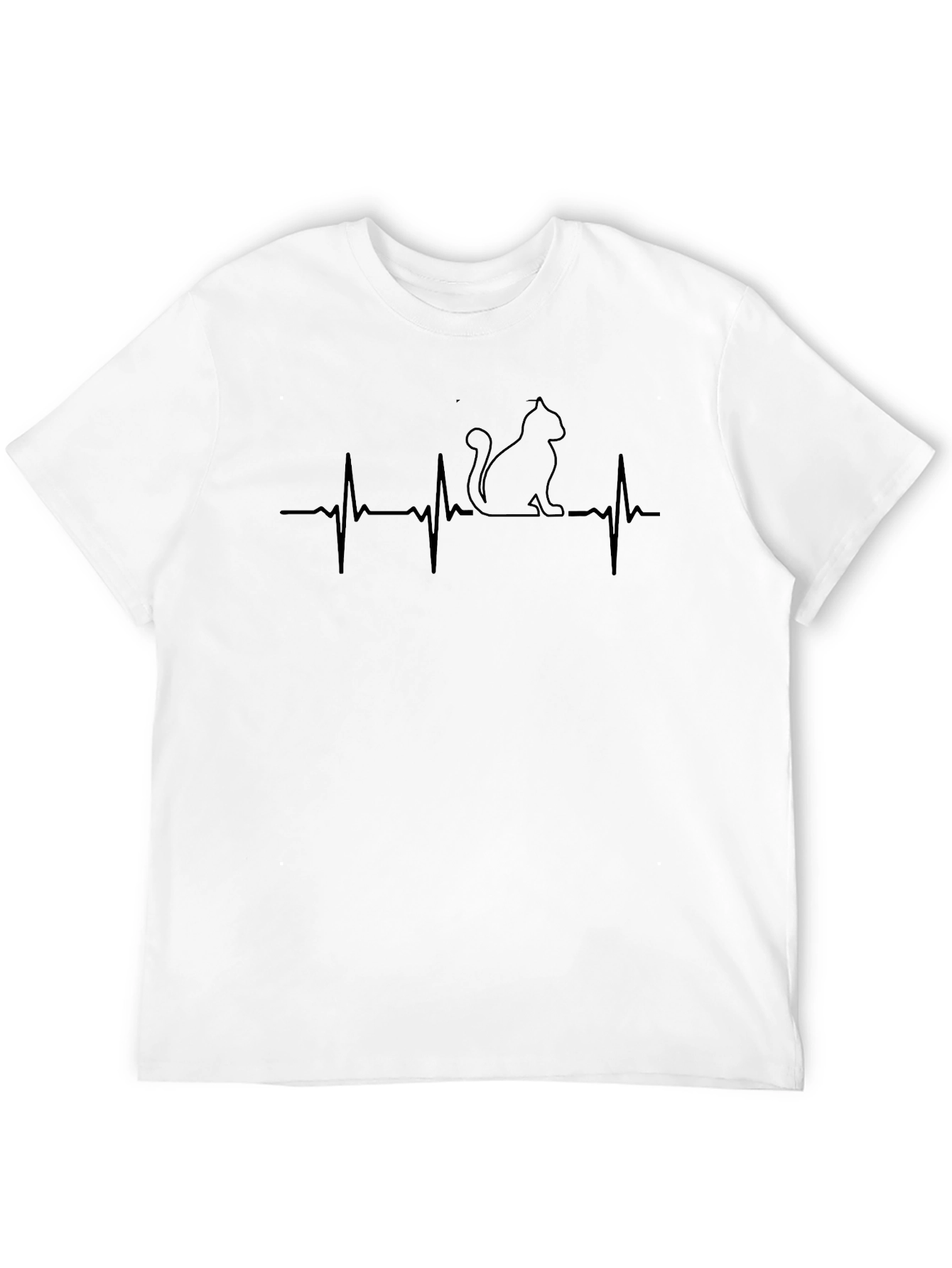 Cat Heartbeat T-Shirt - Purrfect for Cat Lovers