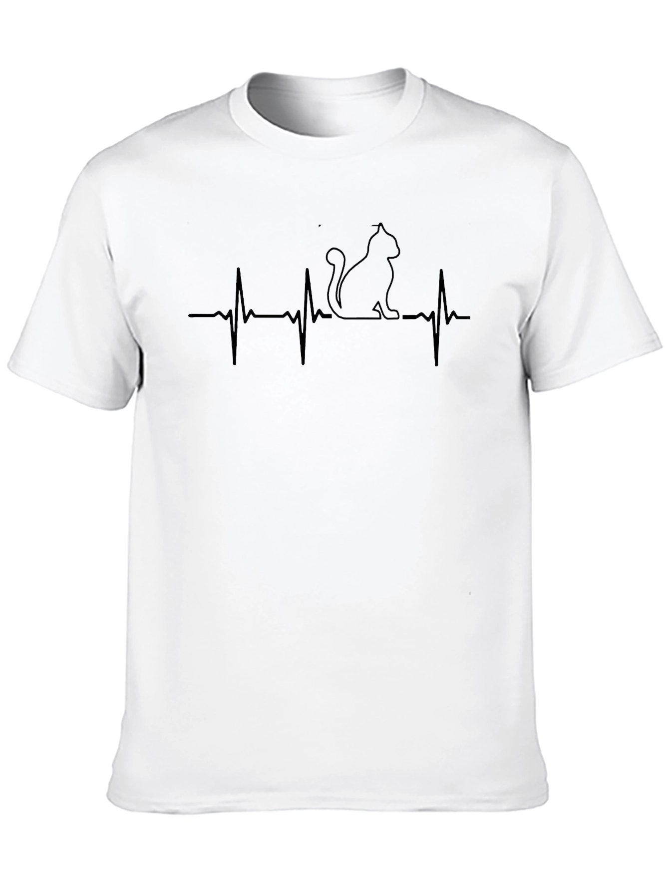Cat Heartbeat T-Shirt - Purrfect for Cat Lovers