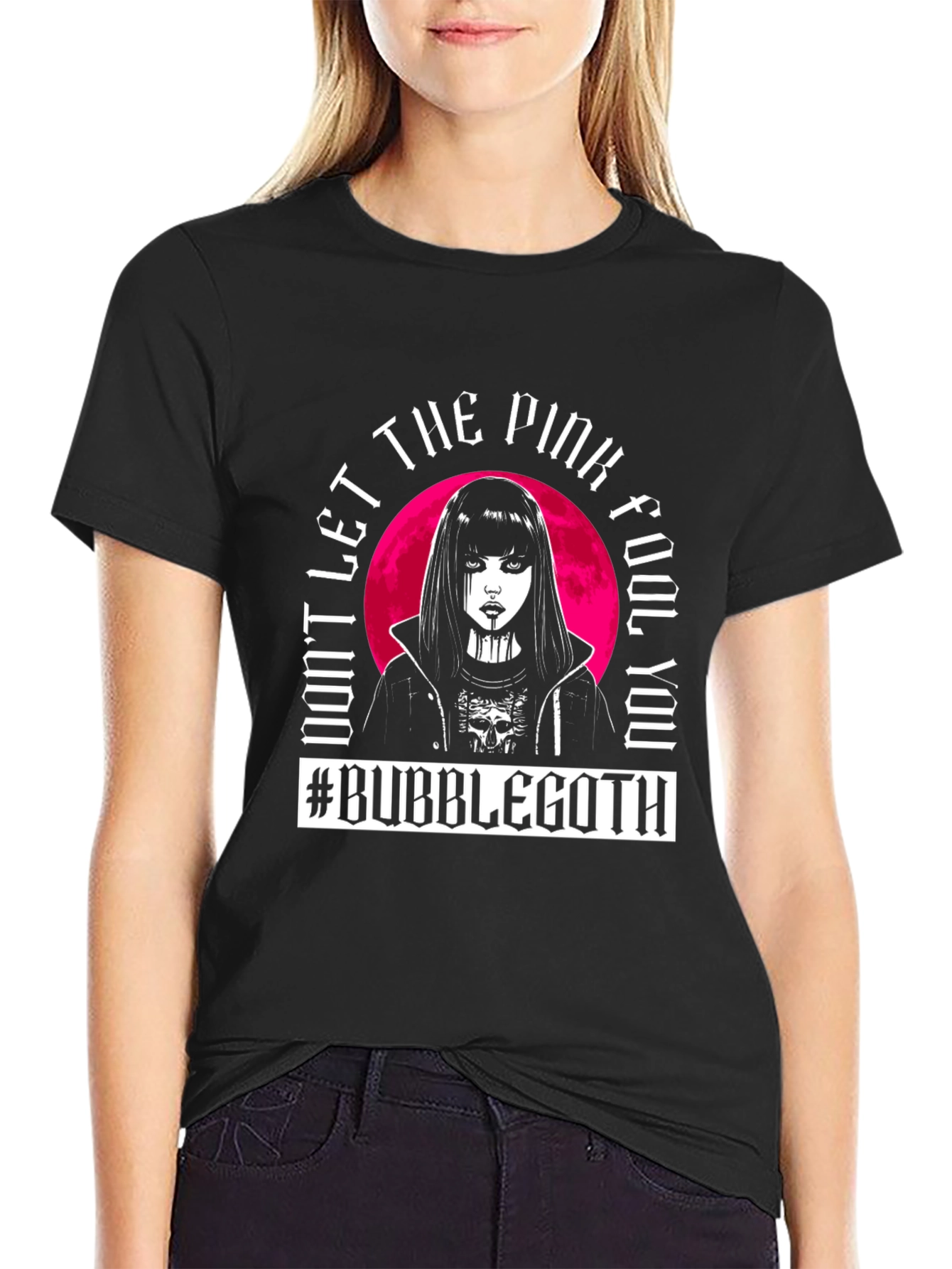 Bubble Goth Graphic Tee - Pink Fool T-Shirt