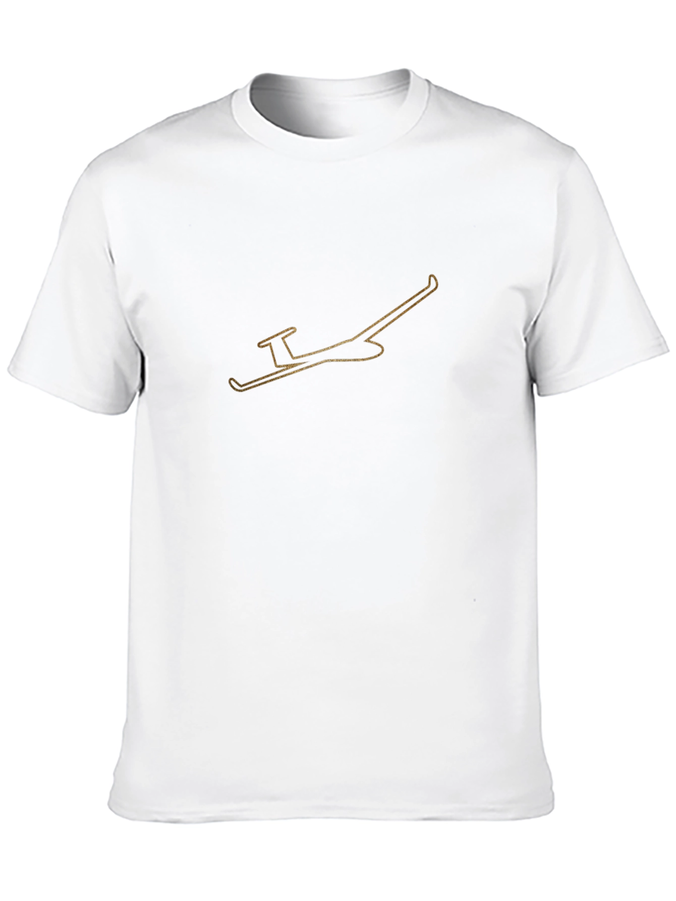 Glider Outline Graphic Tee - Black Cotton Comfort