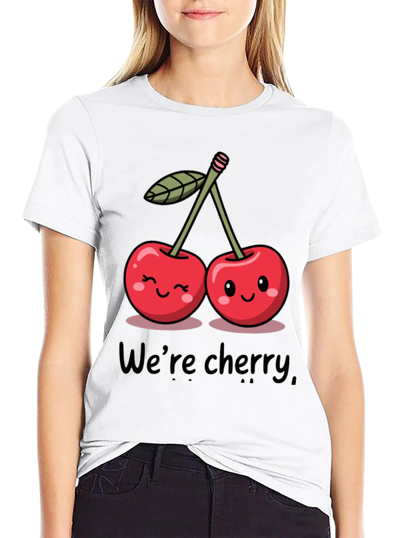 Cute Cherry Graphic T-Shirt - Were Cherry