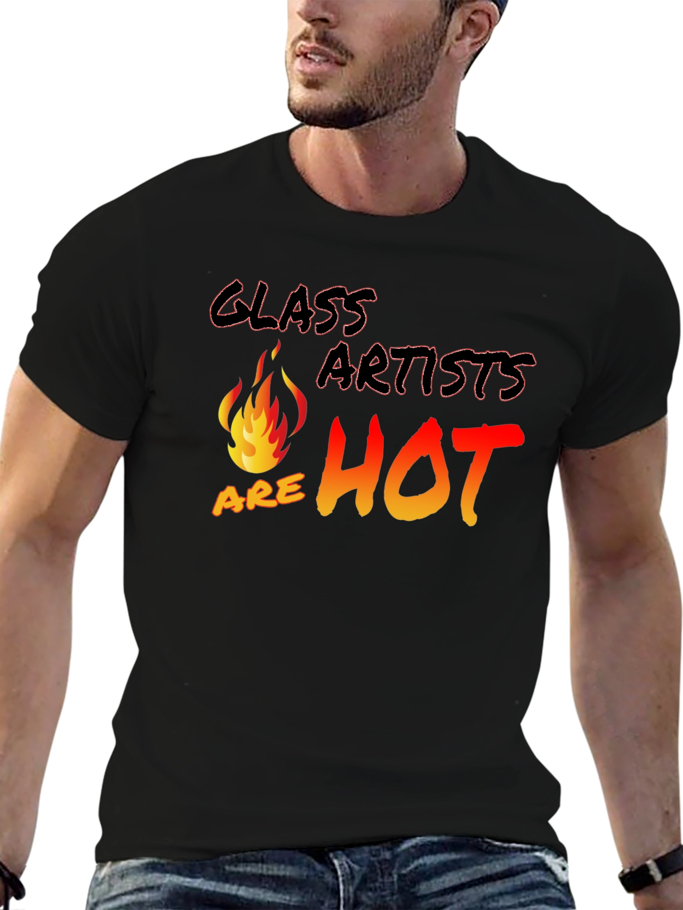 Glass Artists Are Hot Black T-Shirt