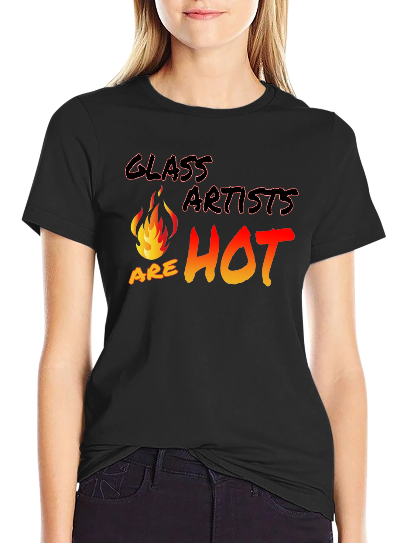 Glass Artists Are Hot Black T-Shirt
