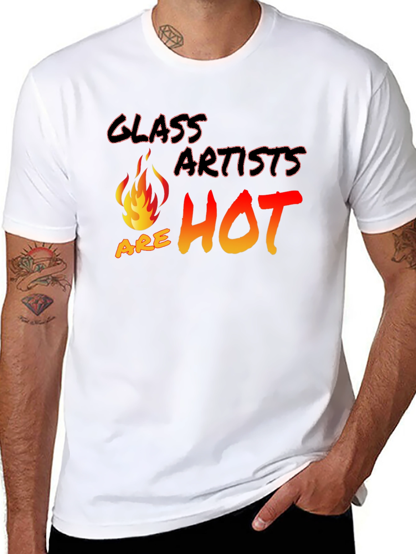 Glass Artists Are Hot Black T-Shirt