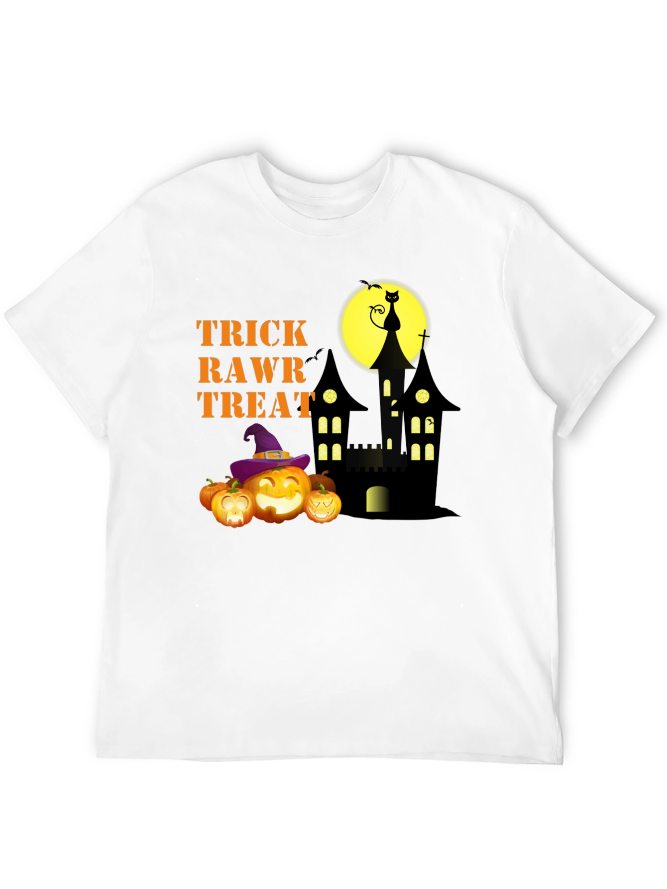 Halloween Trick Rawr Treat Graphic Tee