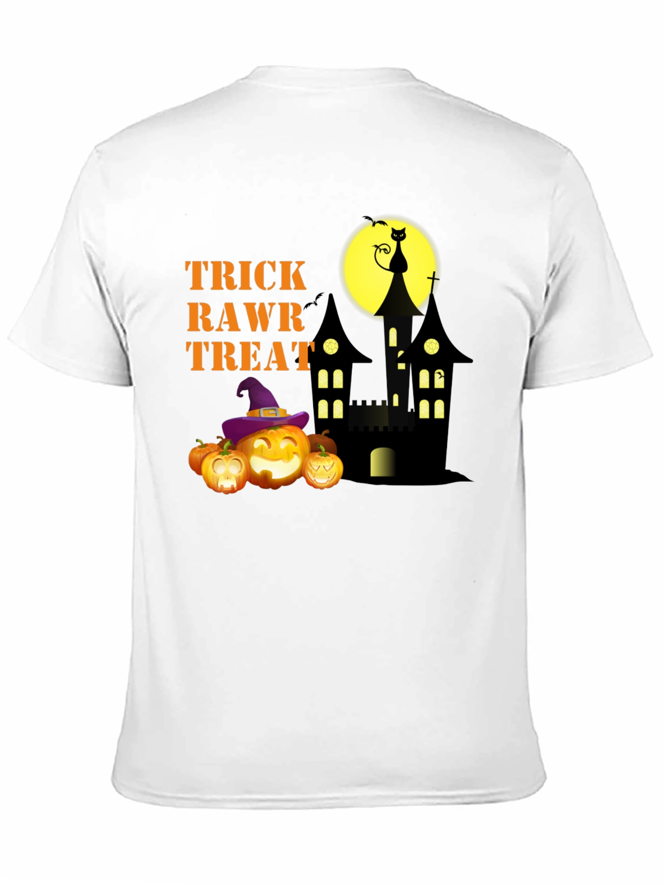 Halloween Trick Rawr Treat Graphic Tee