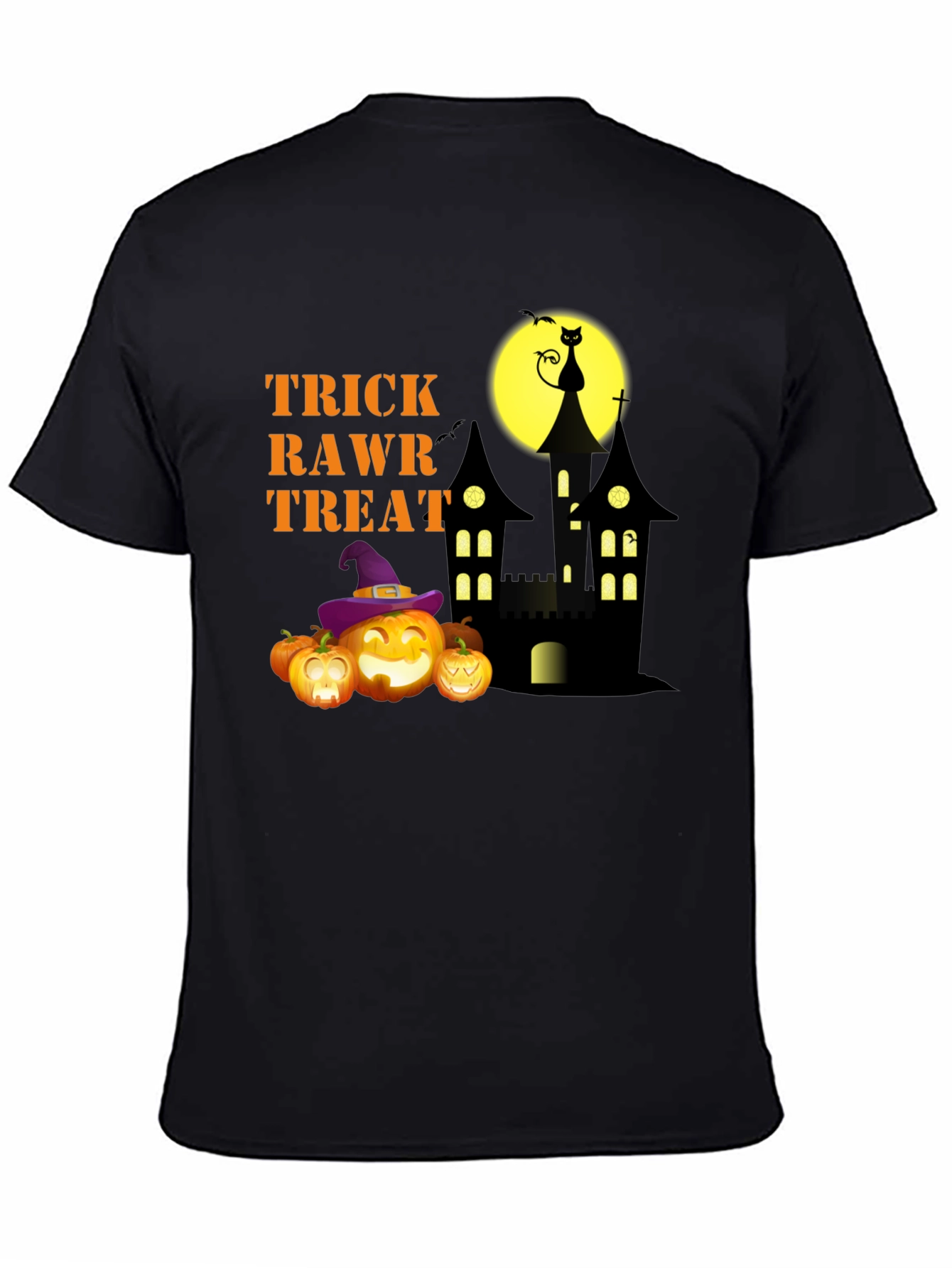 Halloween Trick Rawr Treat Graphic Tee