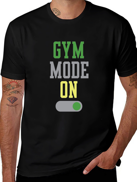 Gym Mode On Graphic Tee - Black