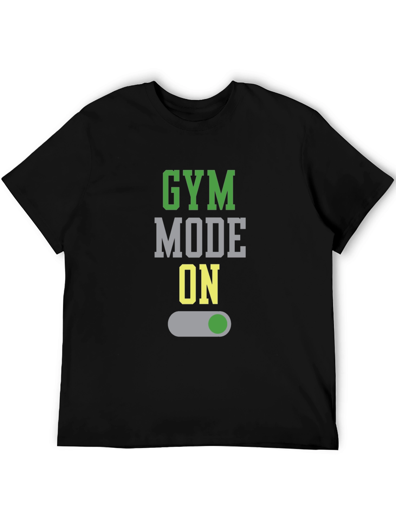 Gym Mode On Graphic Tee - Black