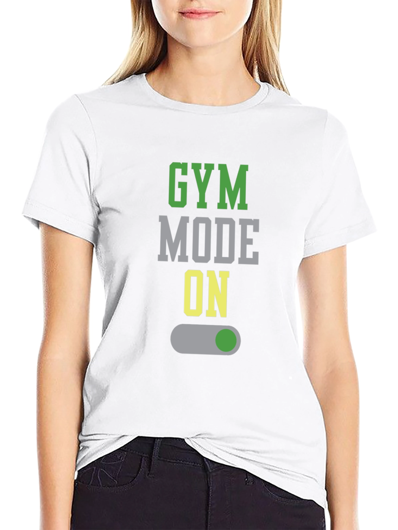 Gym Mode On Graphic Tee - Black