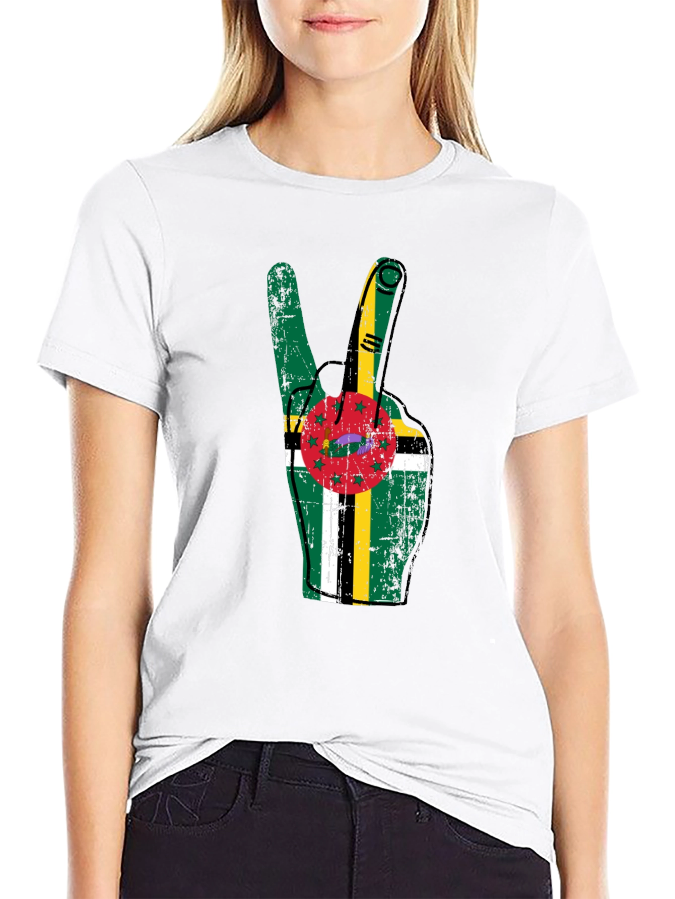 Dominica Peace Sign T-Shirt