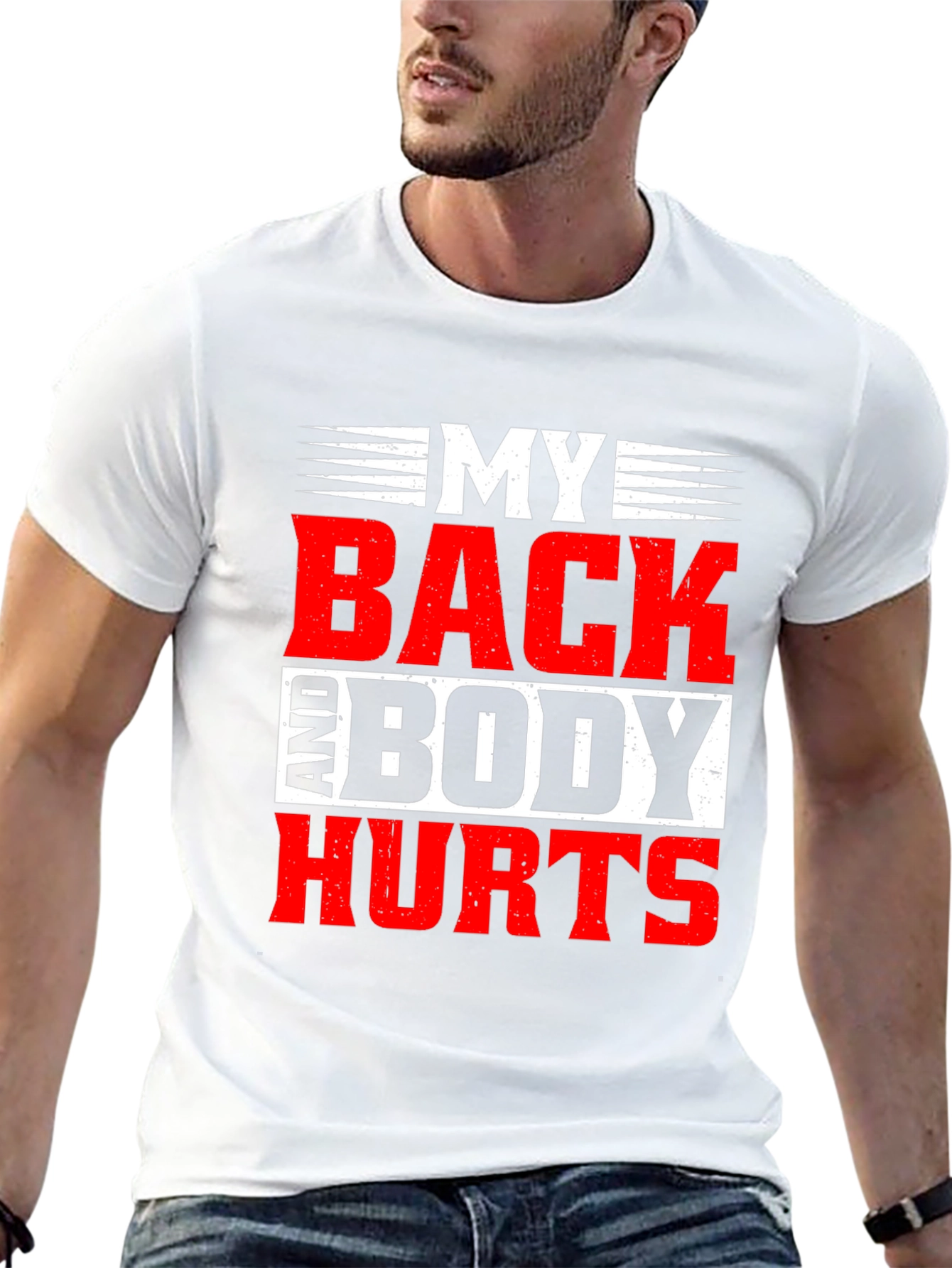 My Back And Body Hurts Graphic Tee - Black