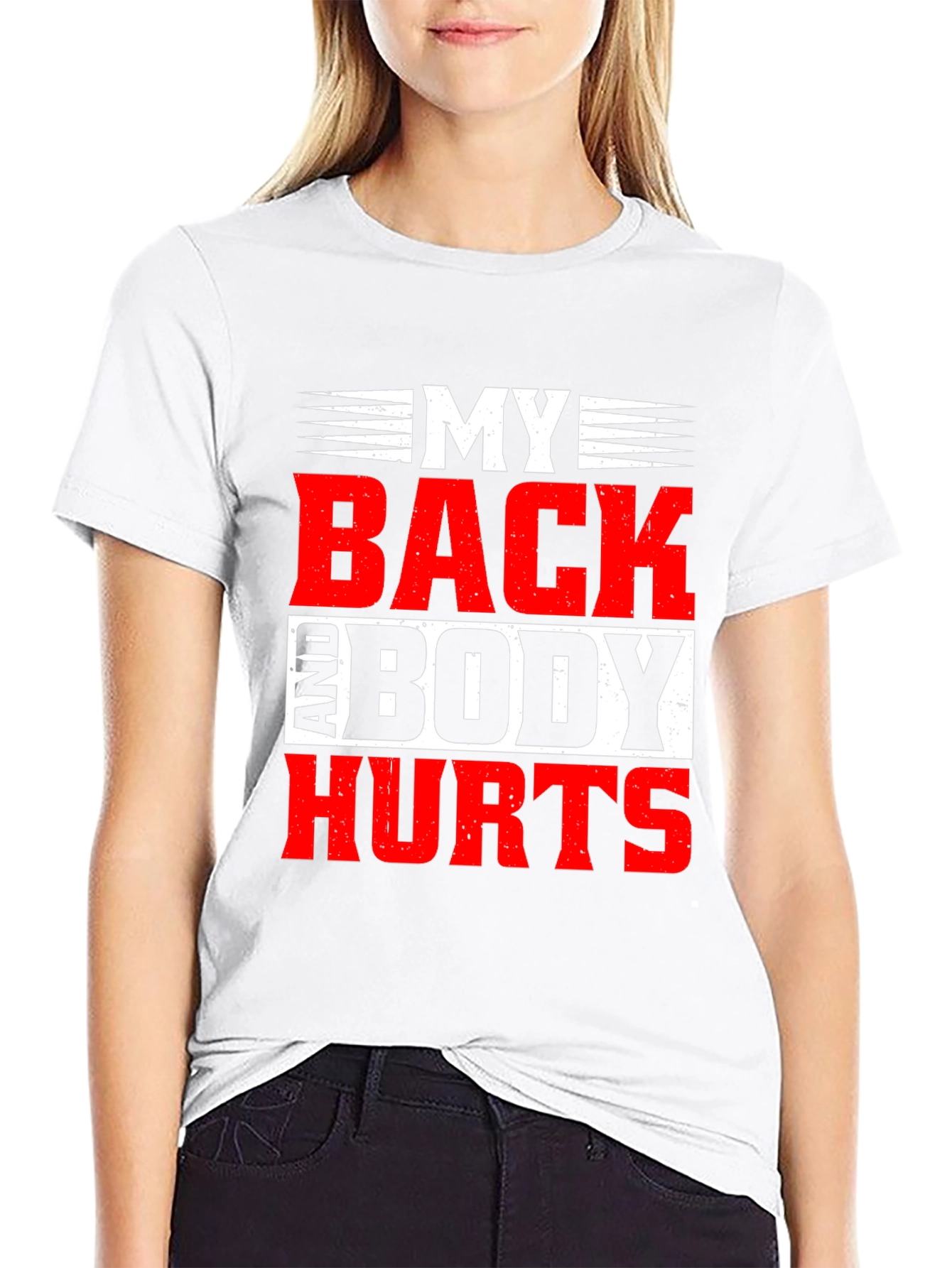 My Back And Body Hurts Graphic Tee - Black