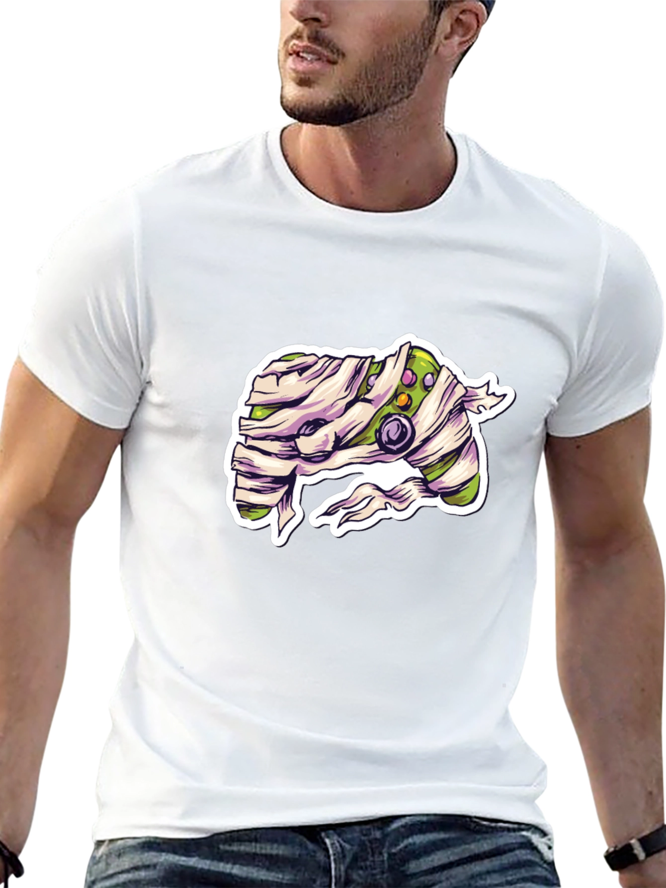 Mummy Controller Graphic T-Shirt - Gamer Halloween Tee
