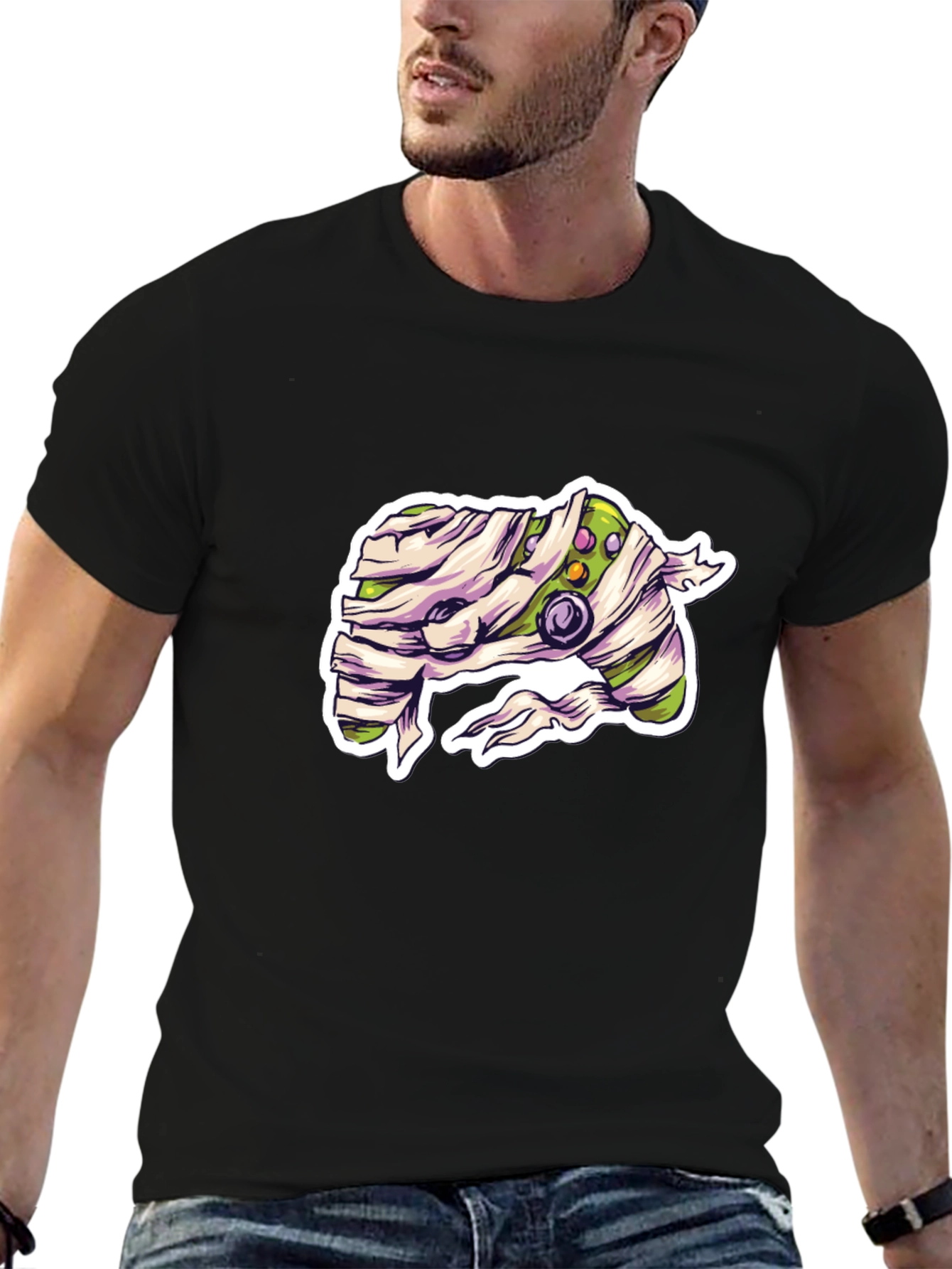 Mummy Controller Graphic T-Shirt - Gamer Halloween Tee