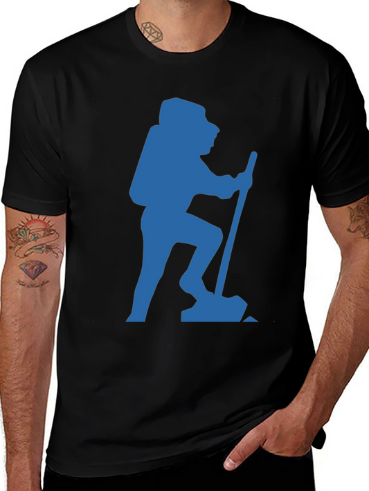 Hiking Adventure T-Shirt - Blue Silhouette