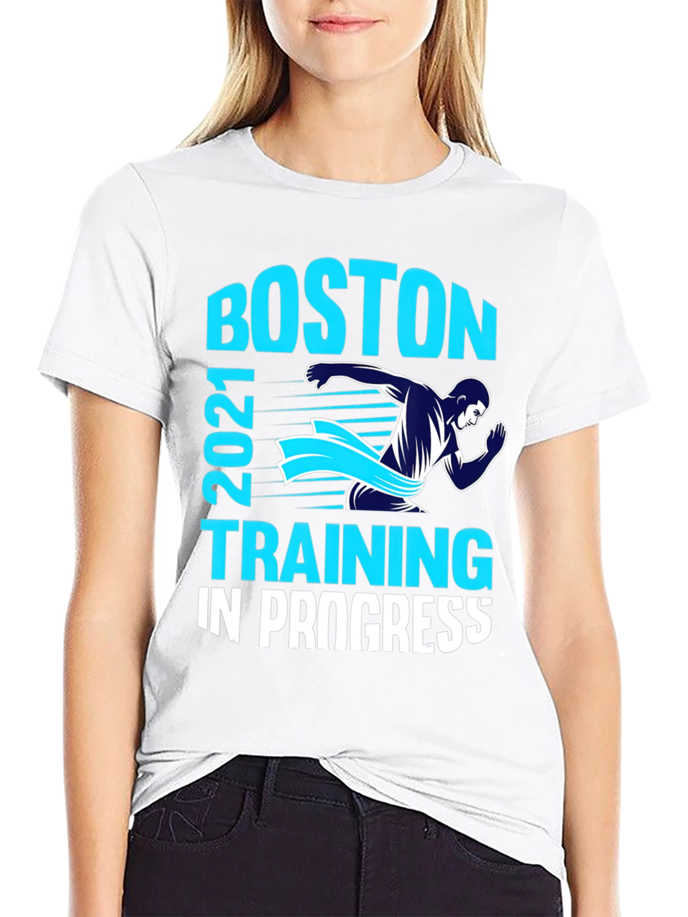 Boston 2021 Training In Progress Mens Black T-Shirt