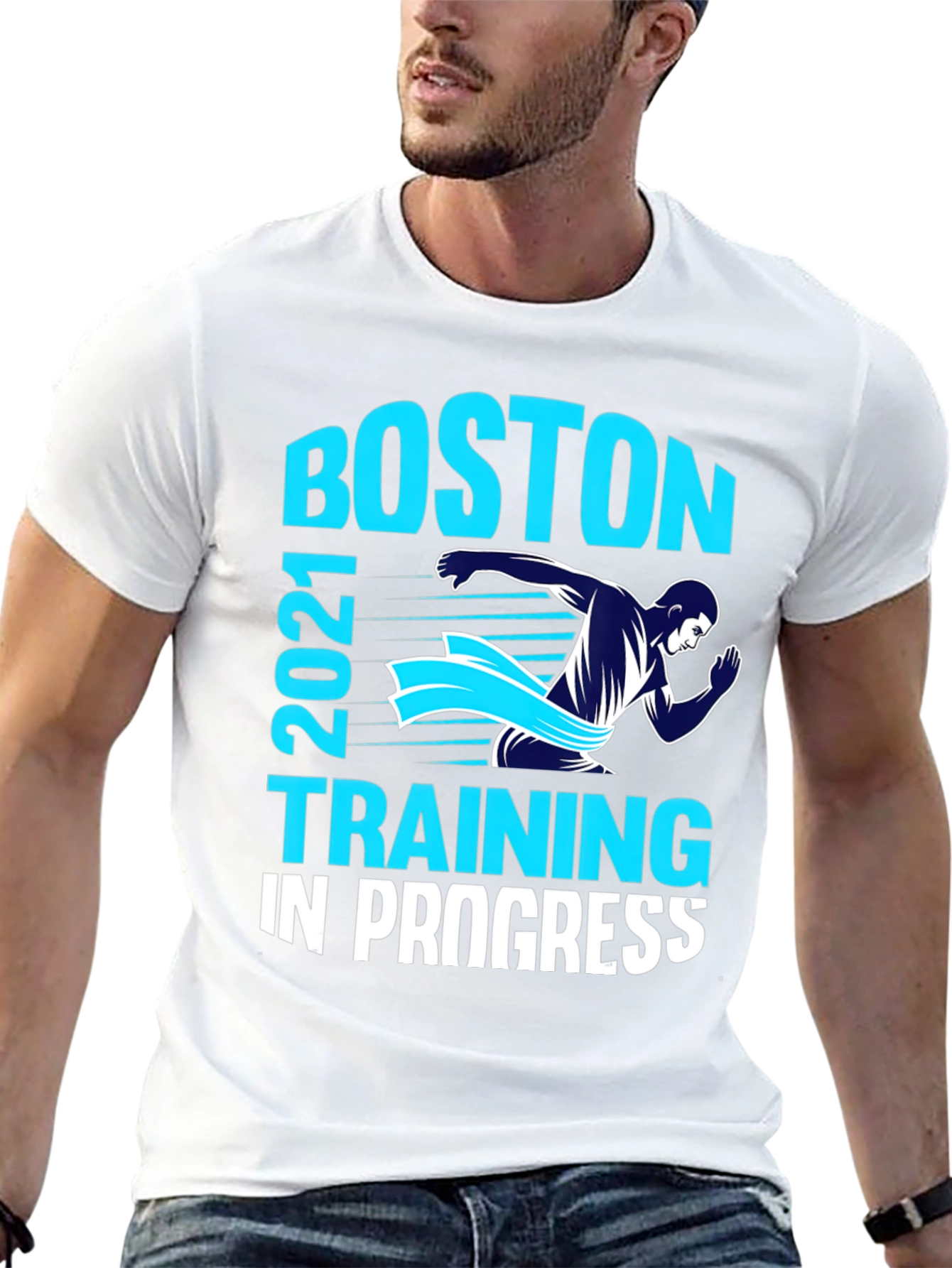 Boston 2021 Training In Progress Mens Black T-Shirt