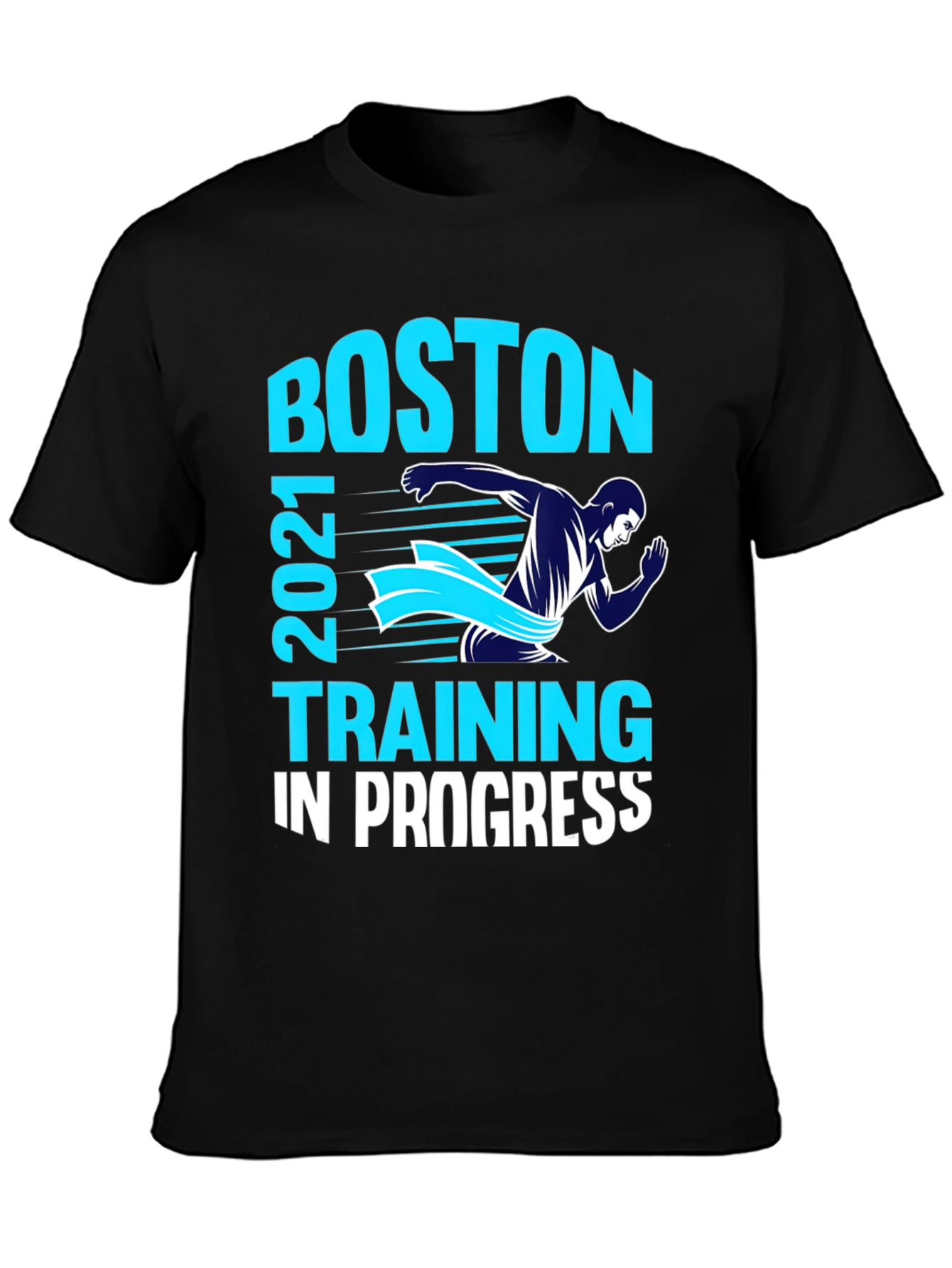 Boston 2021 Training In Progress Mens Black T-Shirt