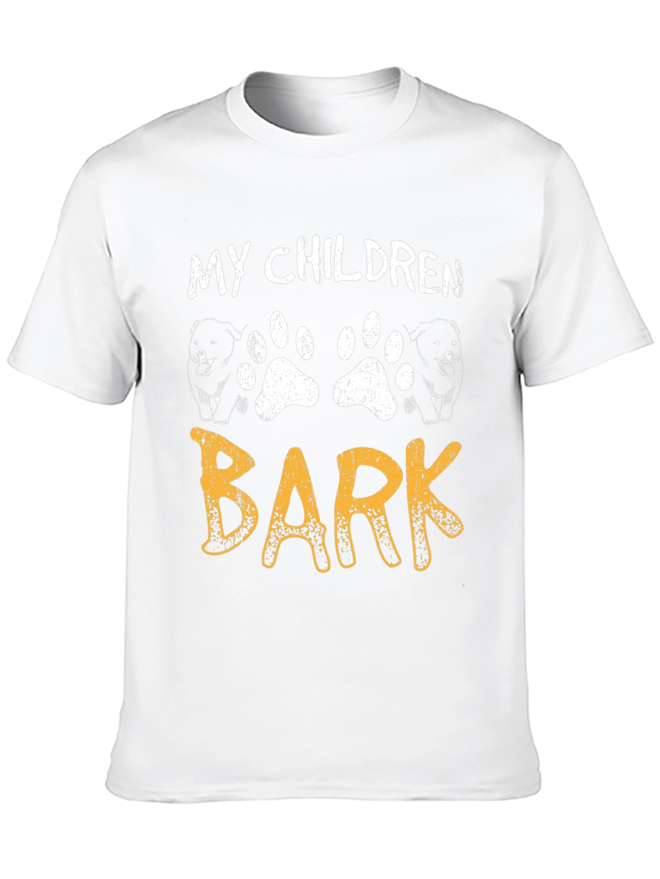 My Children Bark T-Shirt - Dog Paw Print Tee