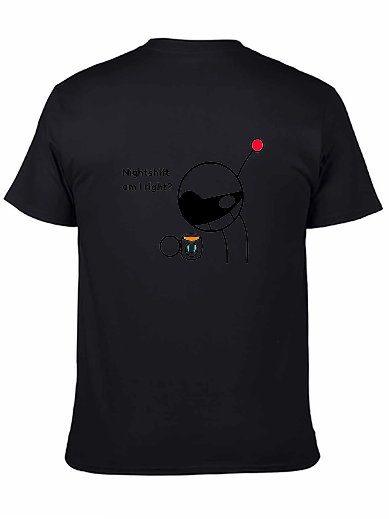 Nightshift Robot T-Shirt - Coffee Lover Tee