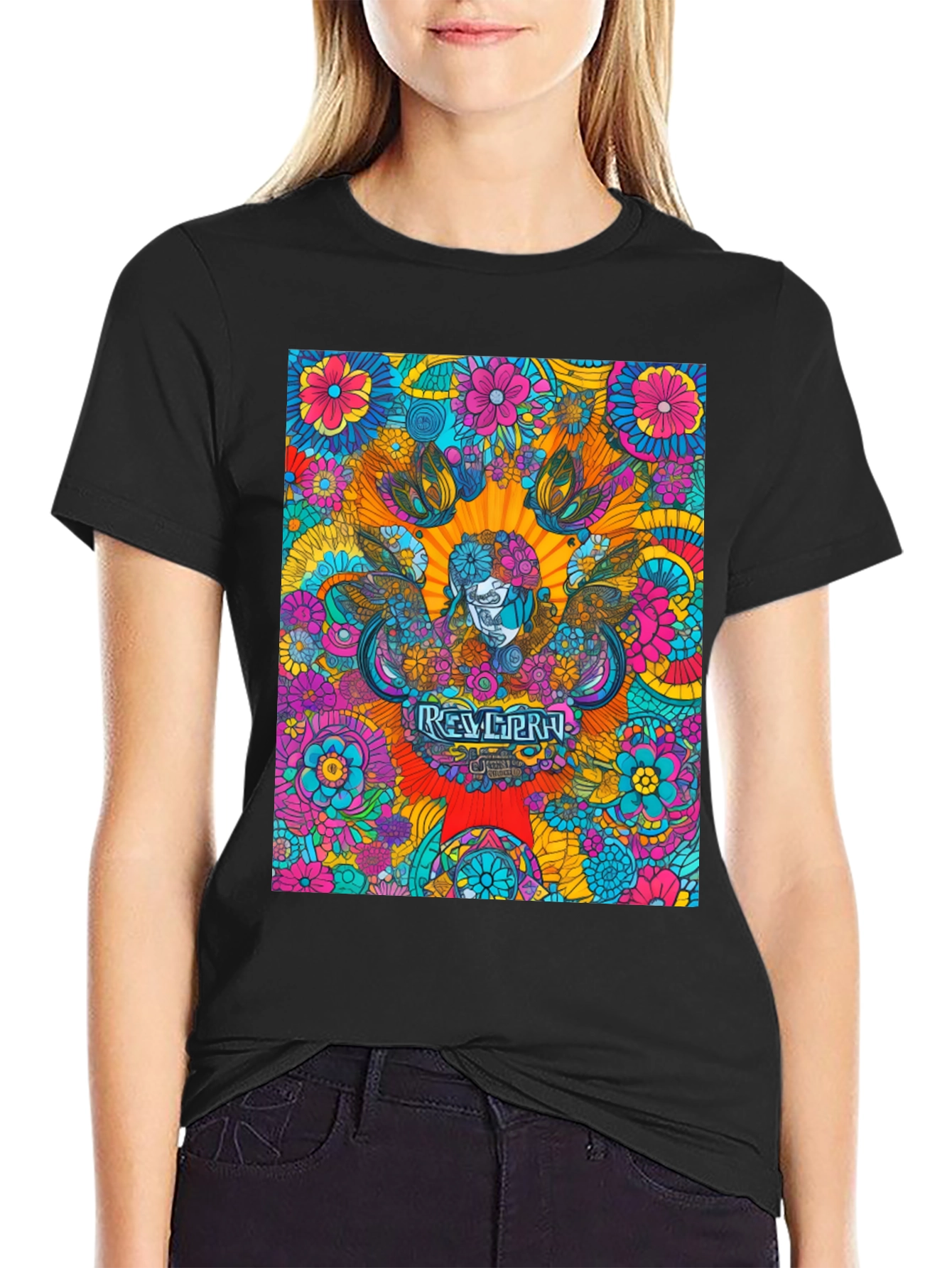 Psychedelic Floral Graphic Tee - Retro Cool T-Shirt