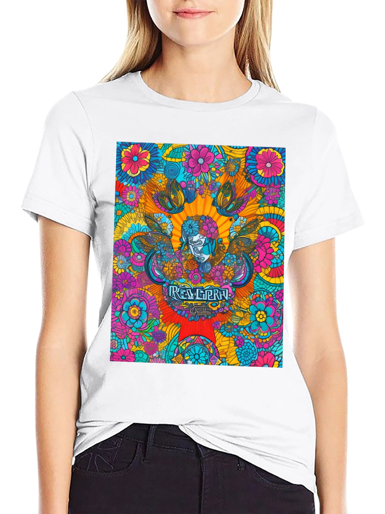 Psychedelic Floral Graphic Tee - Retro Cool T-Shirt