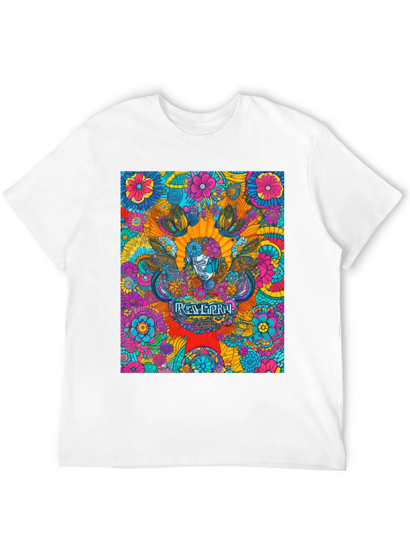 Psychedelic Floral Graphic Tee - Retro Cool T-Shirt
