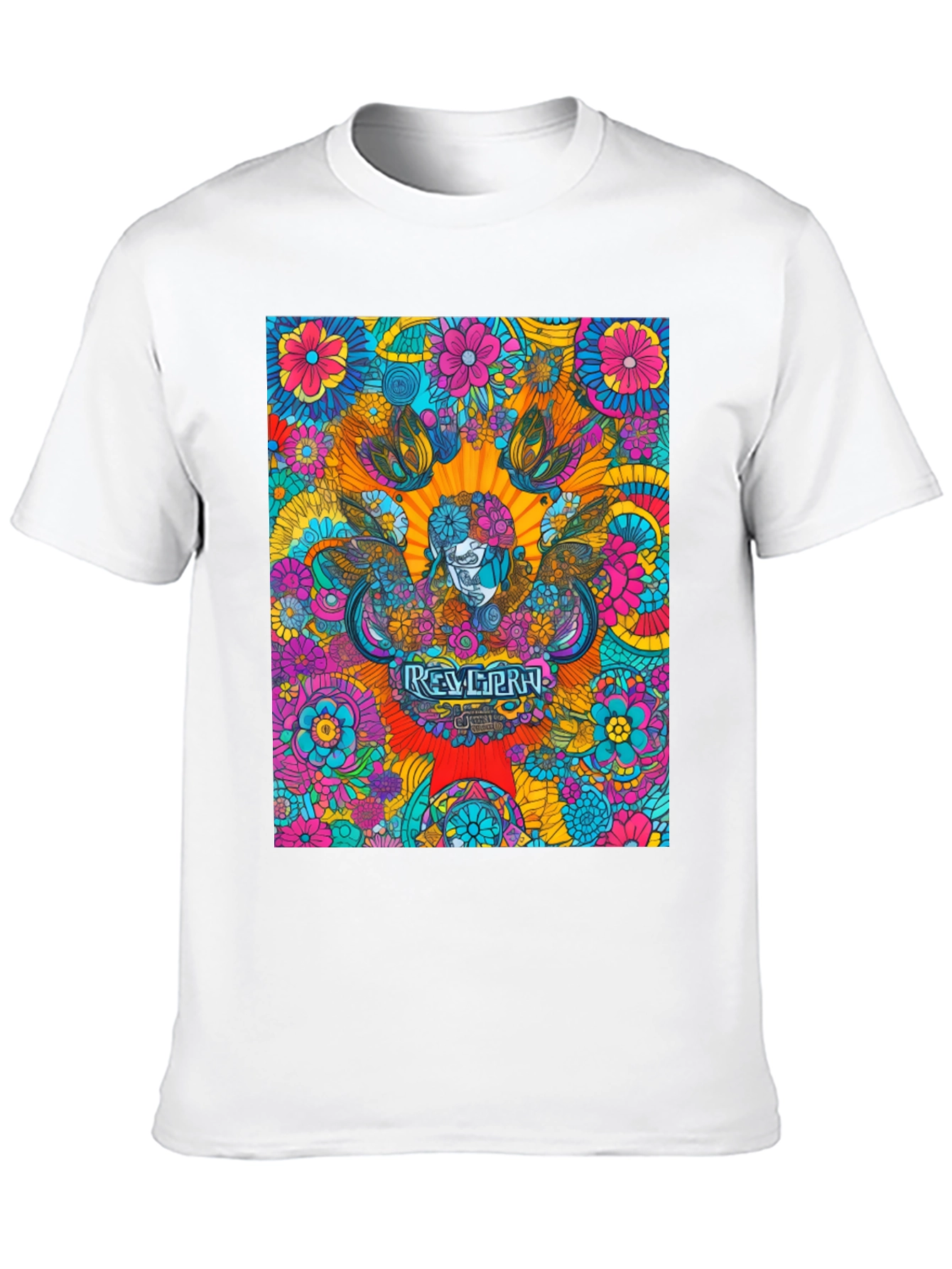 Psychedelic Floral Graphic Tee - Retro Cool T-Shirt
