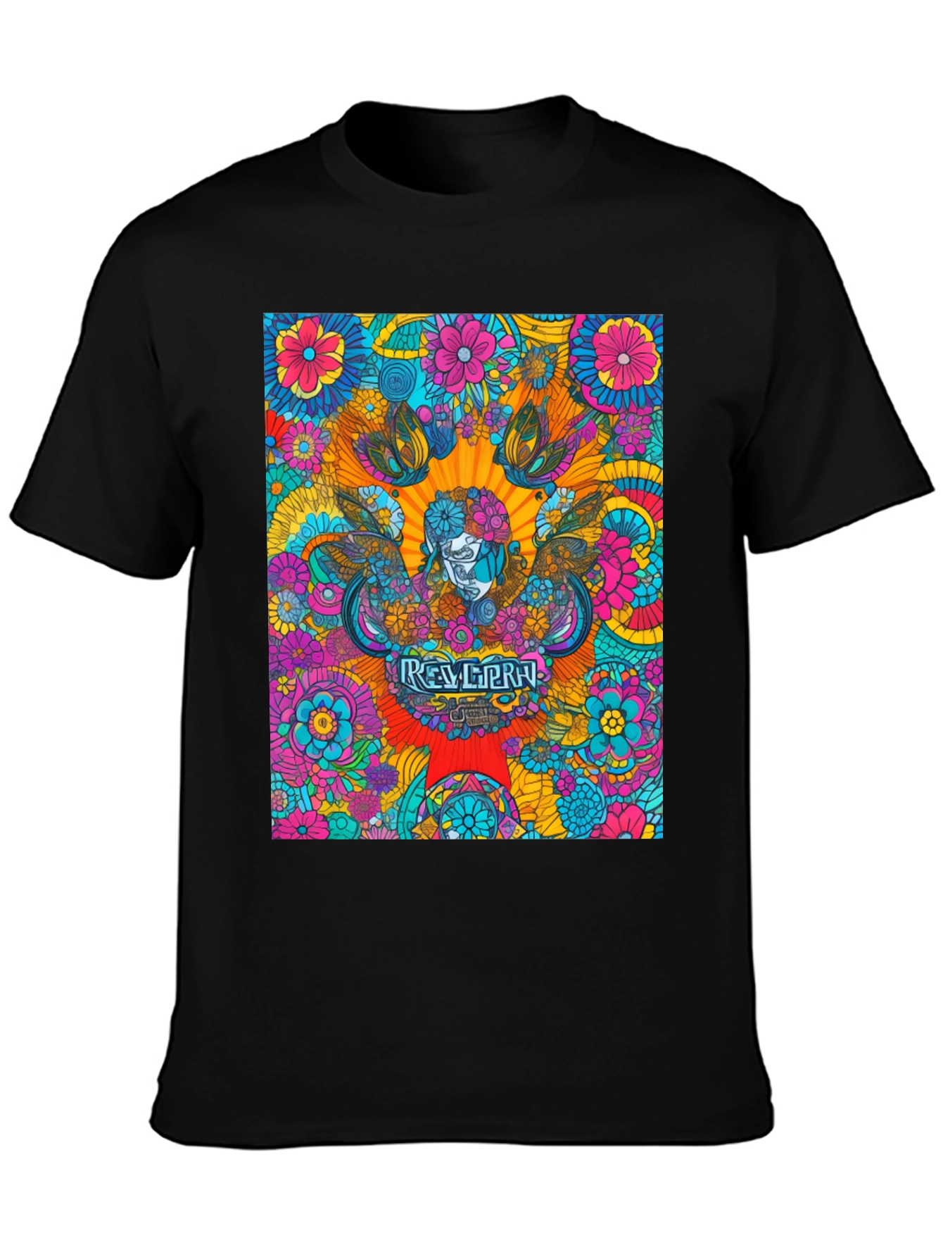 Psychedelic Floral Graphic Tee - Retro Cool T-Shirt