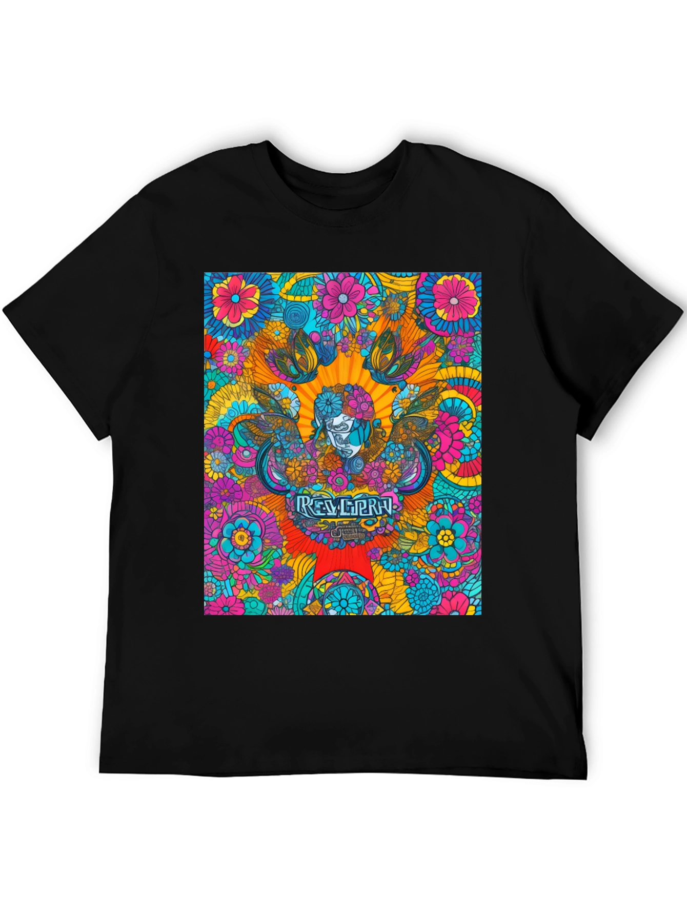 Psychedelic Floral Graphic Tee - Retro Cool T-Shirt