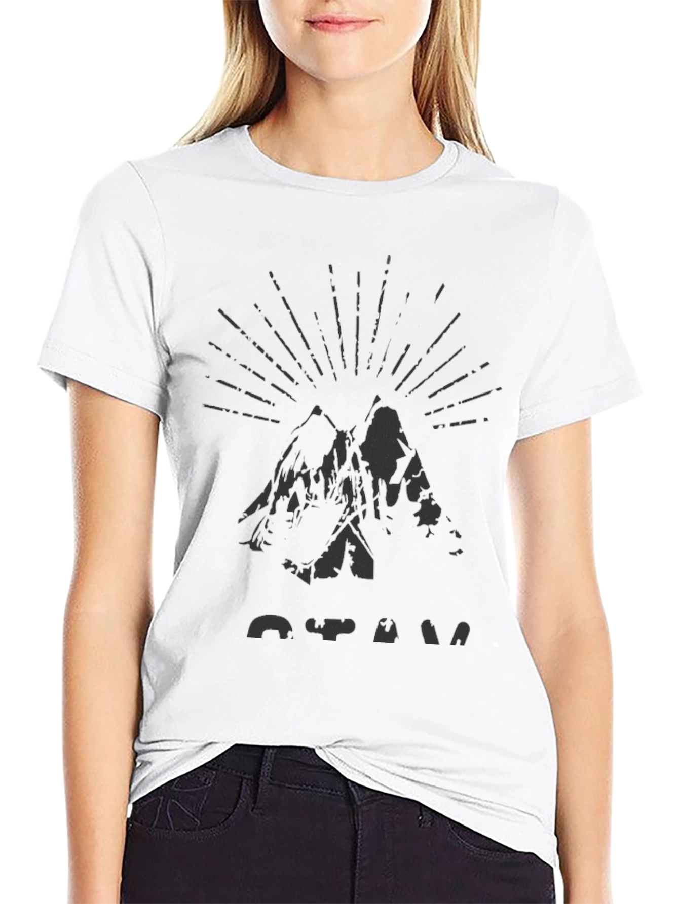 Mens Black Mountain Graphic Tee