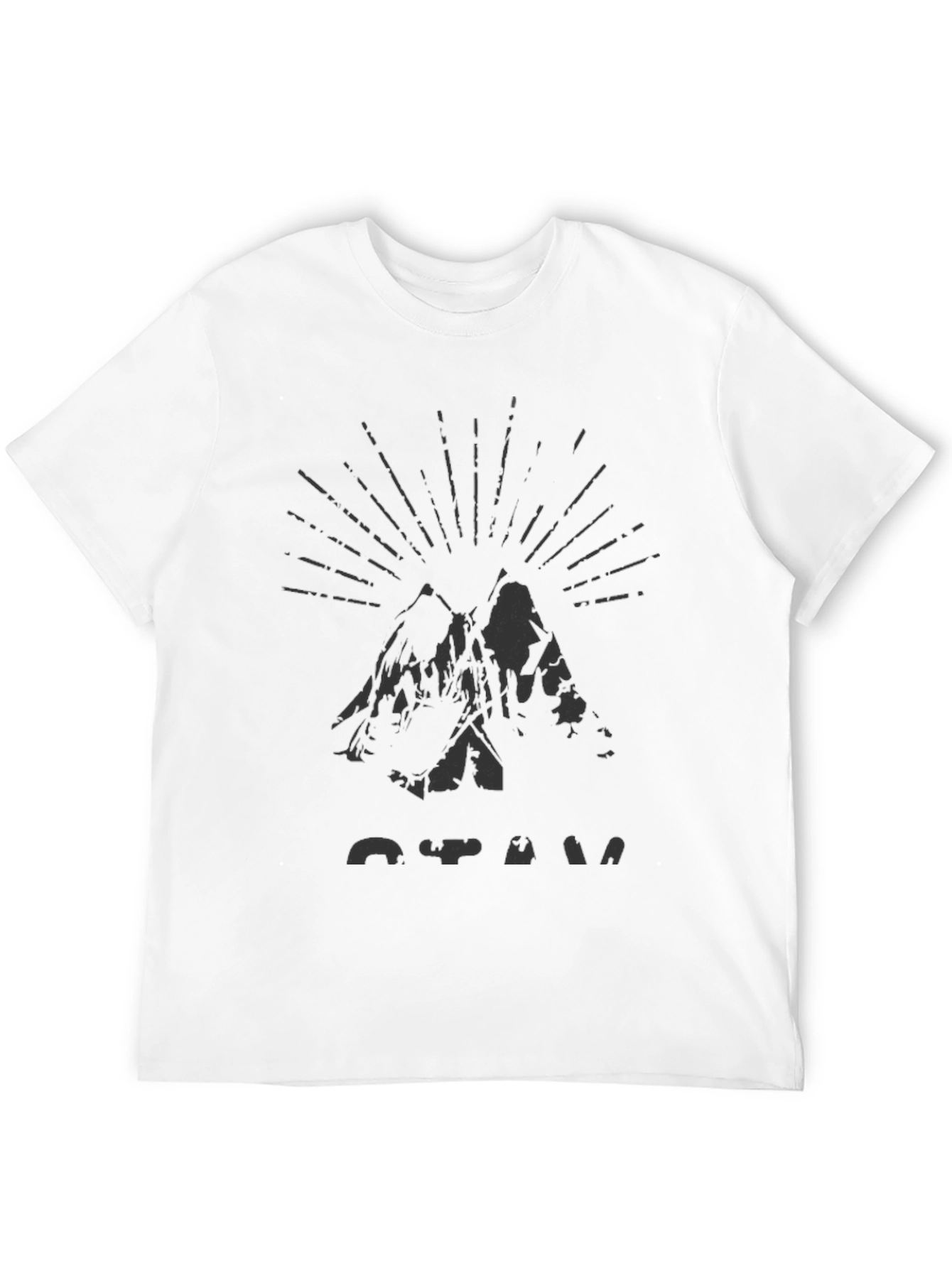 Mens Black Mountain Graphic Tee