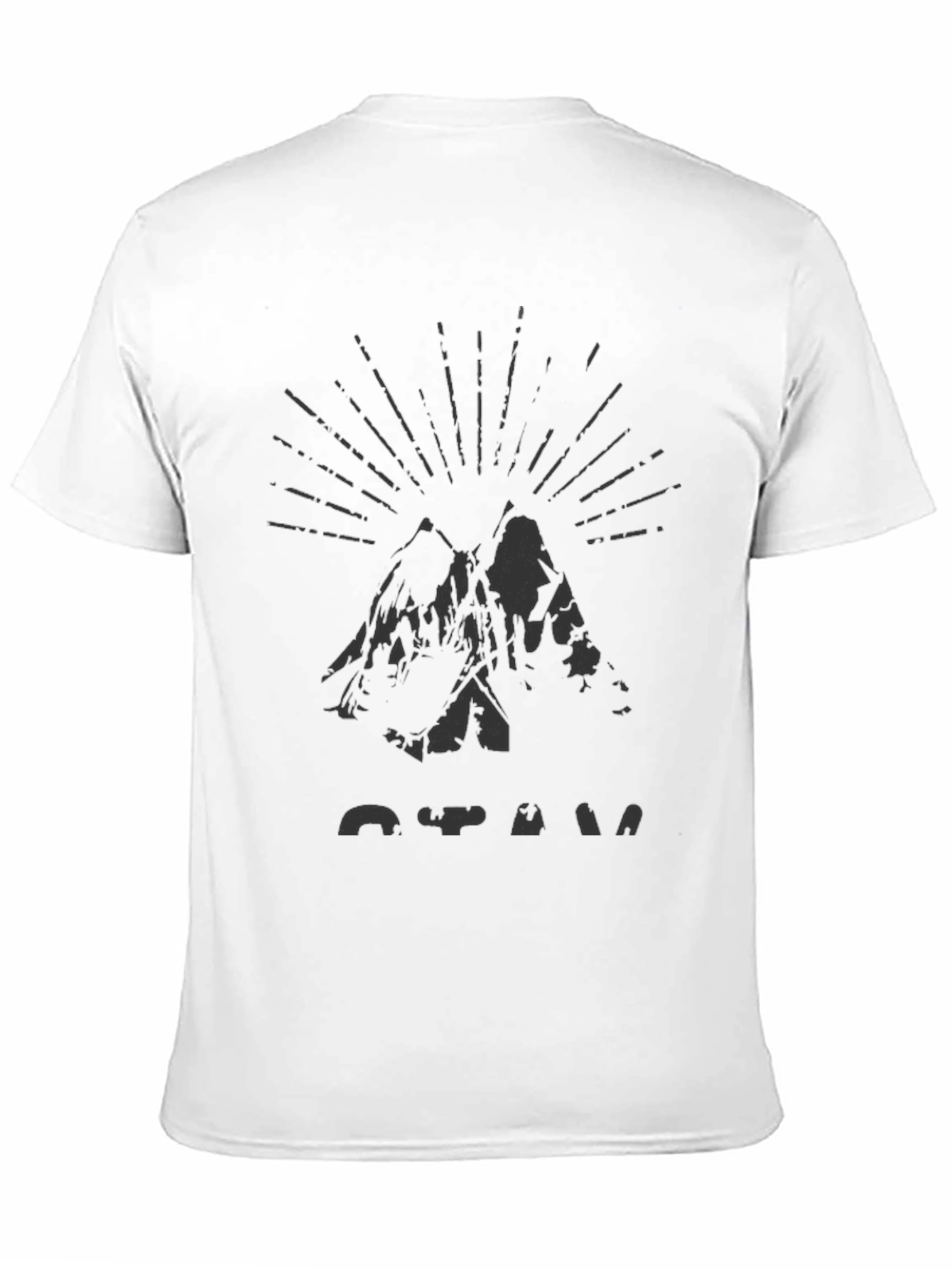 Mens Black Mountain Graphic Tee