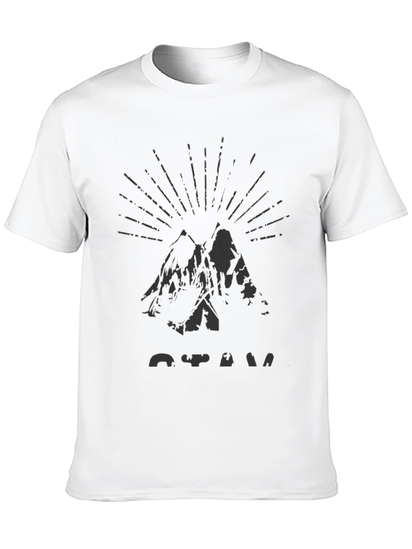 Mens Black Mountain Graphic Tee