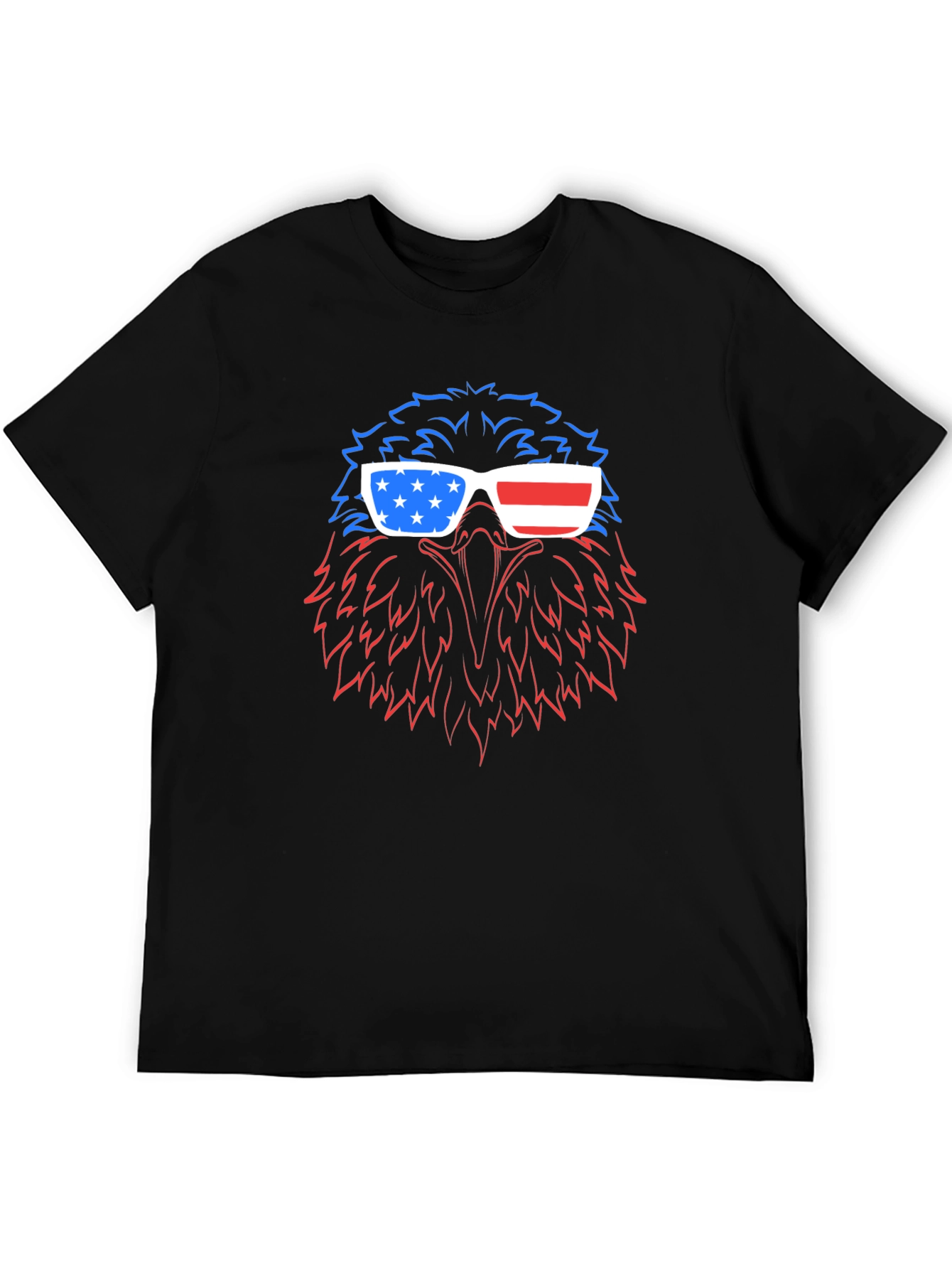 Patriotic Eagle USA Flag Sunglasses T-Shirt