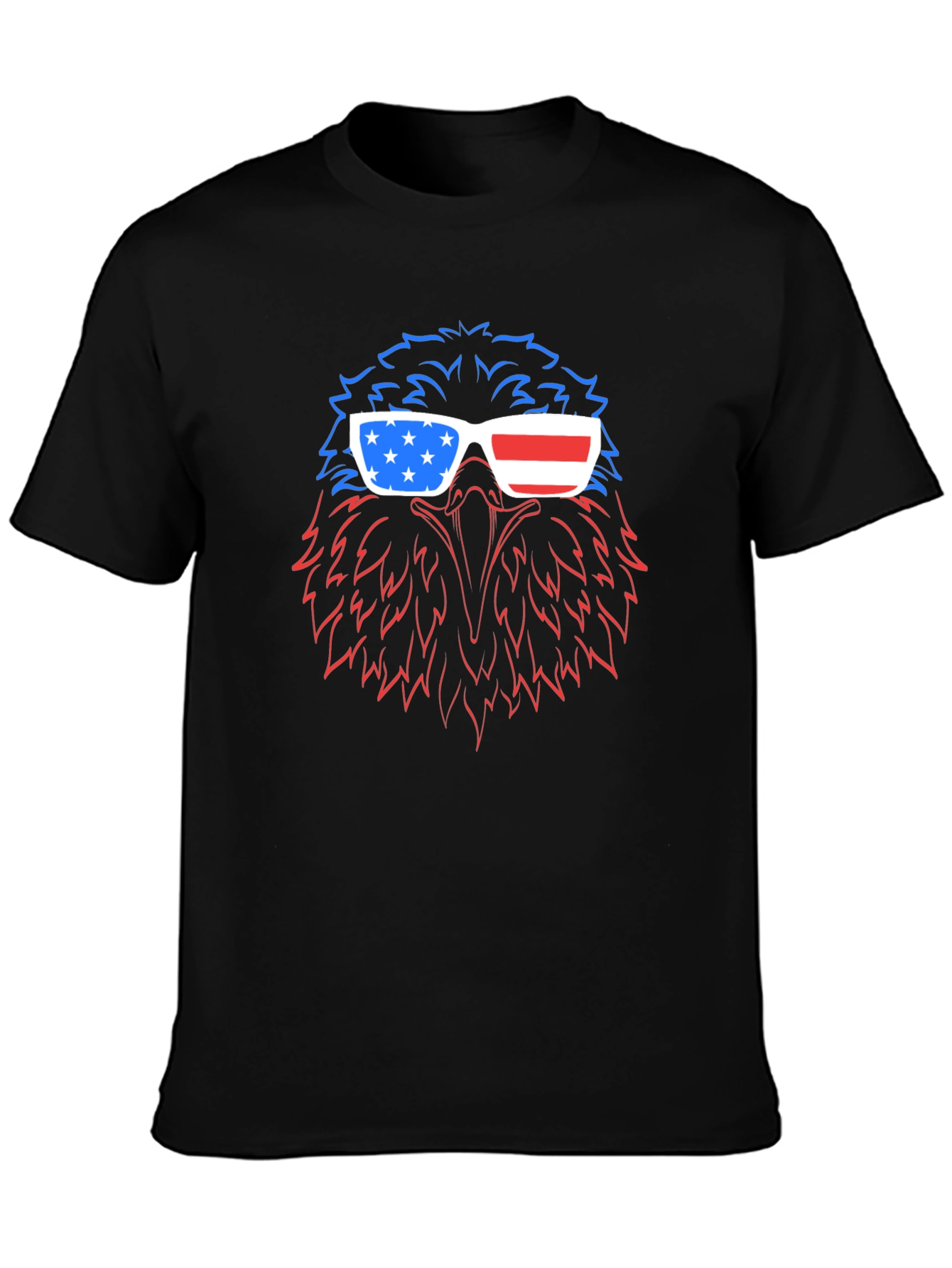 Patriotic Eagle USA Flag Sunglasses T-Shirt