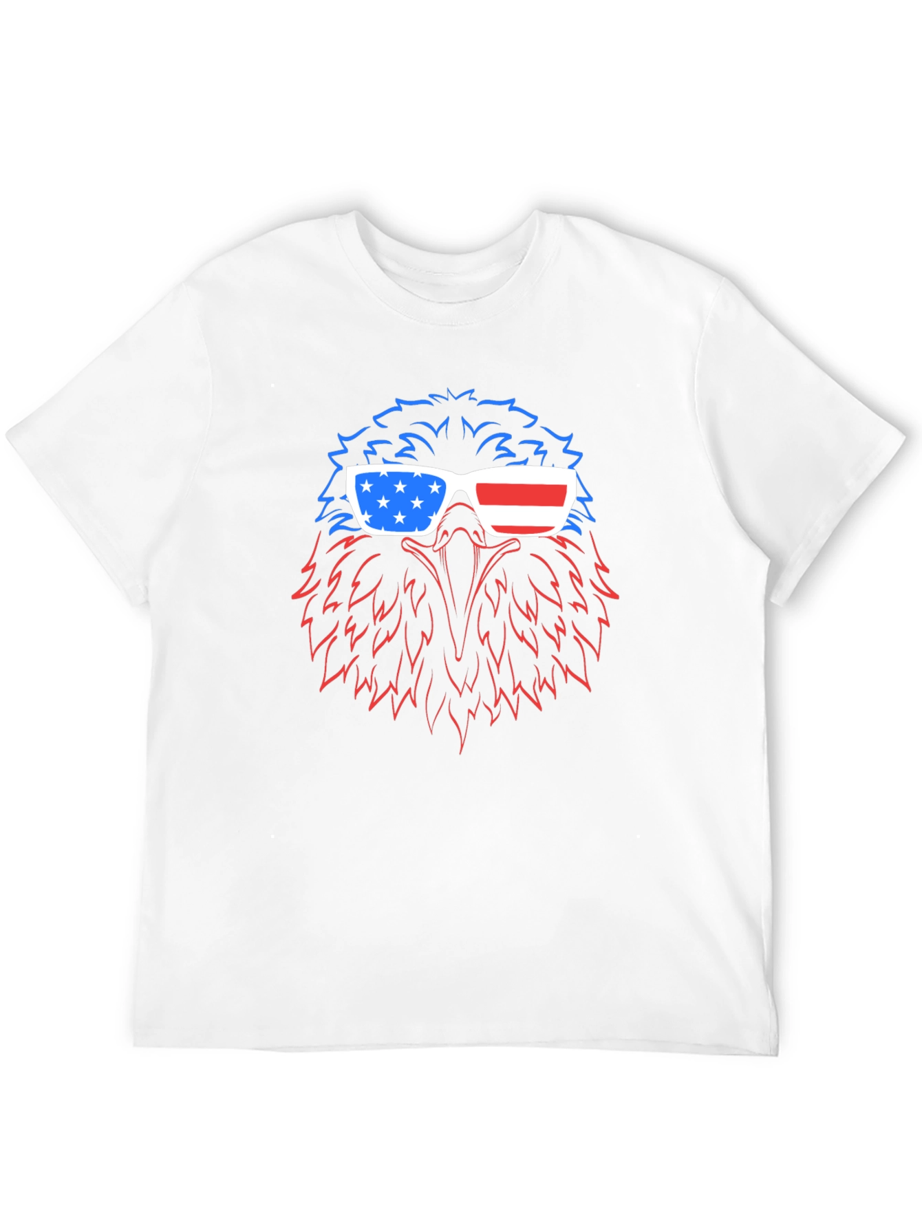 Patriotic Eagle USA Flag Sunglasses T-Shirt