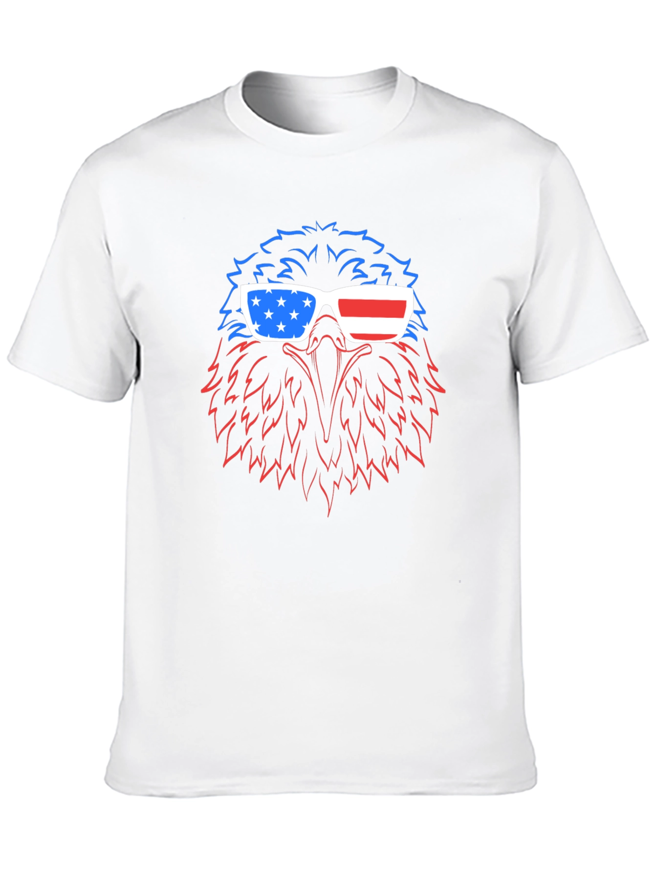 Patriotic Eagle USA Flag Sunglasses T-Shirt