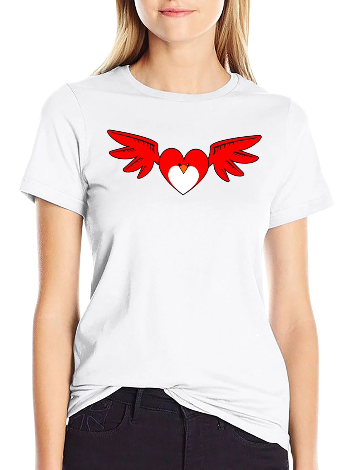 Winged Heart Graphic Tee - Black