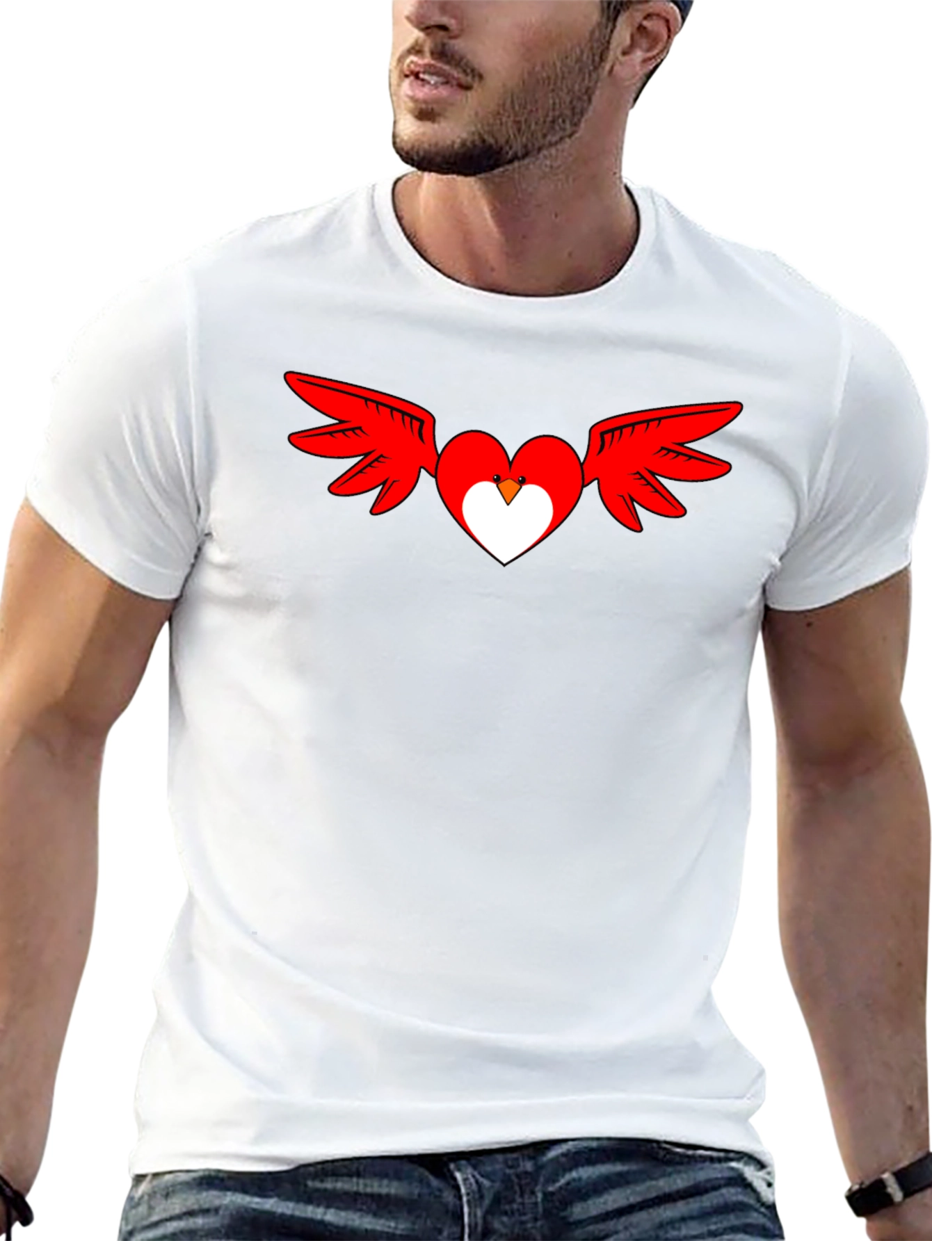 Winged Heart Graphic Tee - Black