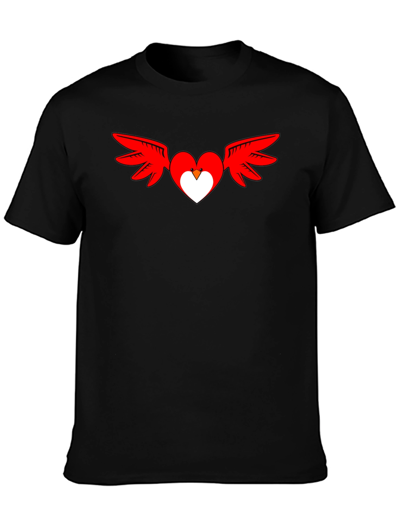 Winged Heart Graphic Tee - Black