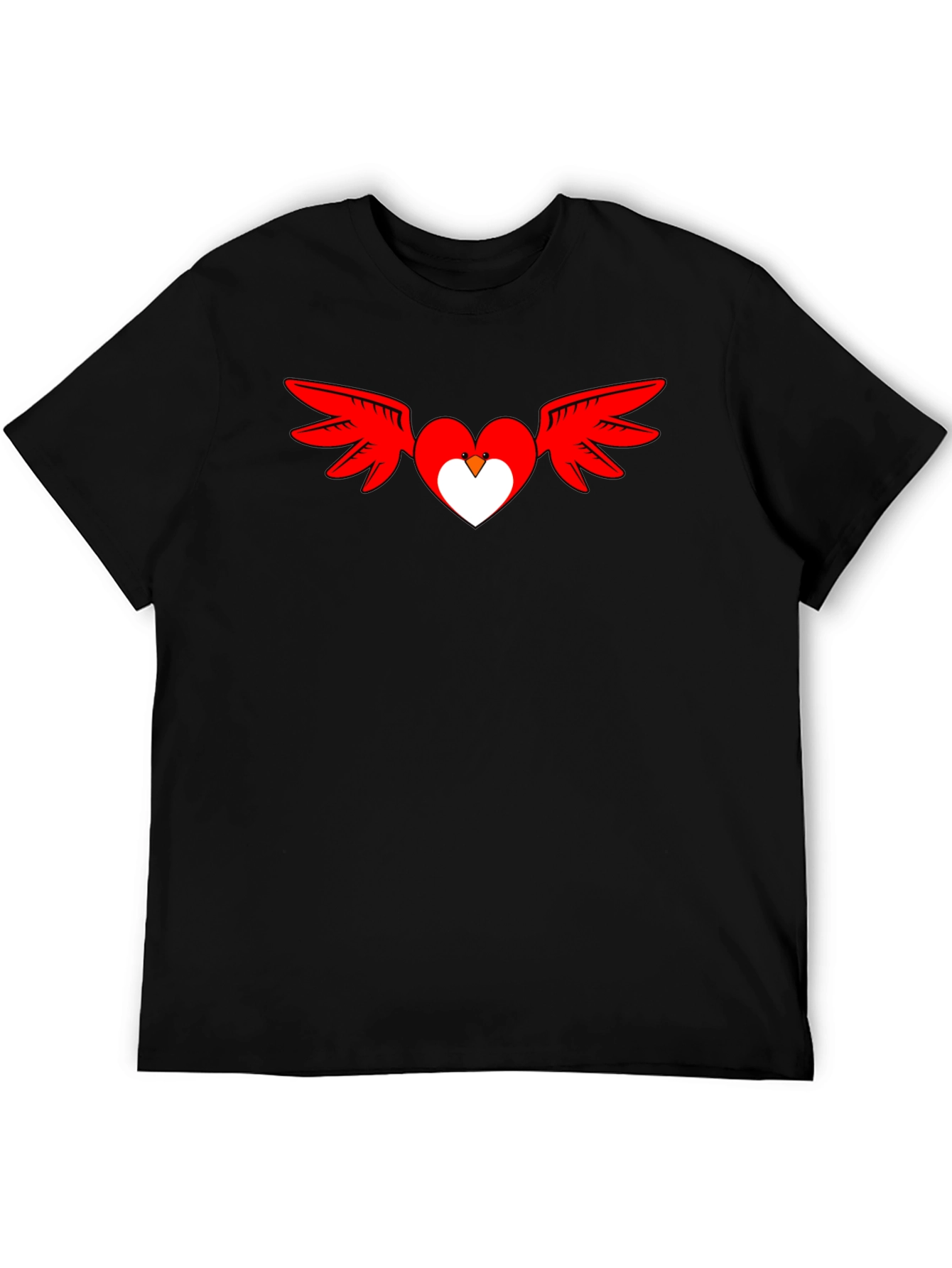 Winged Heart Graphic Tee - Black