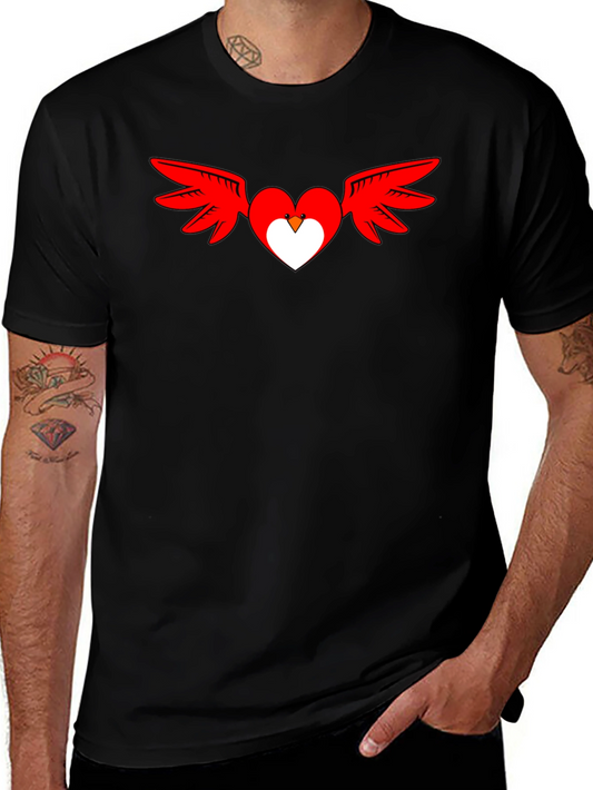 Winged Heart Graphic Tee - Black