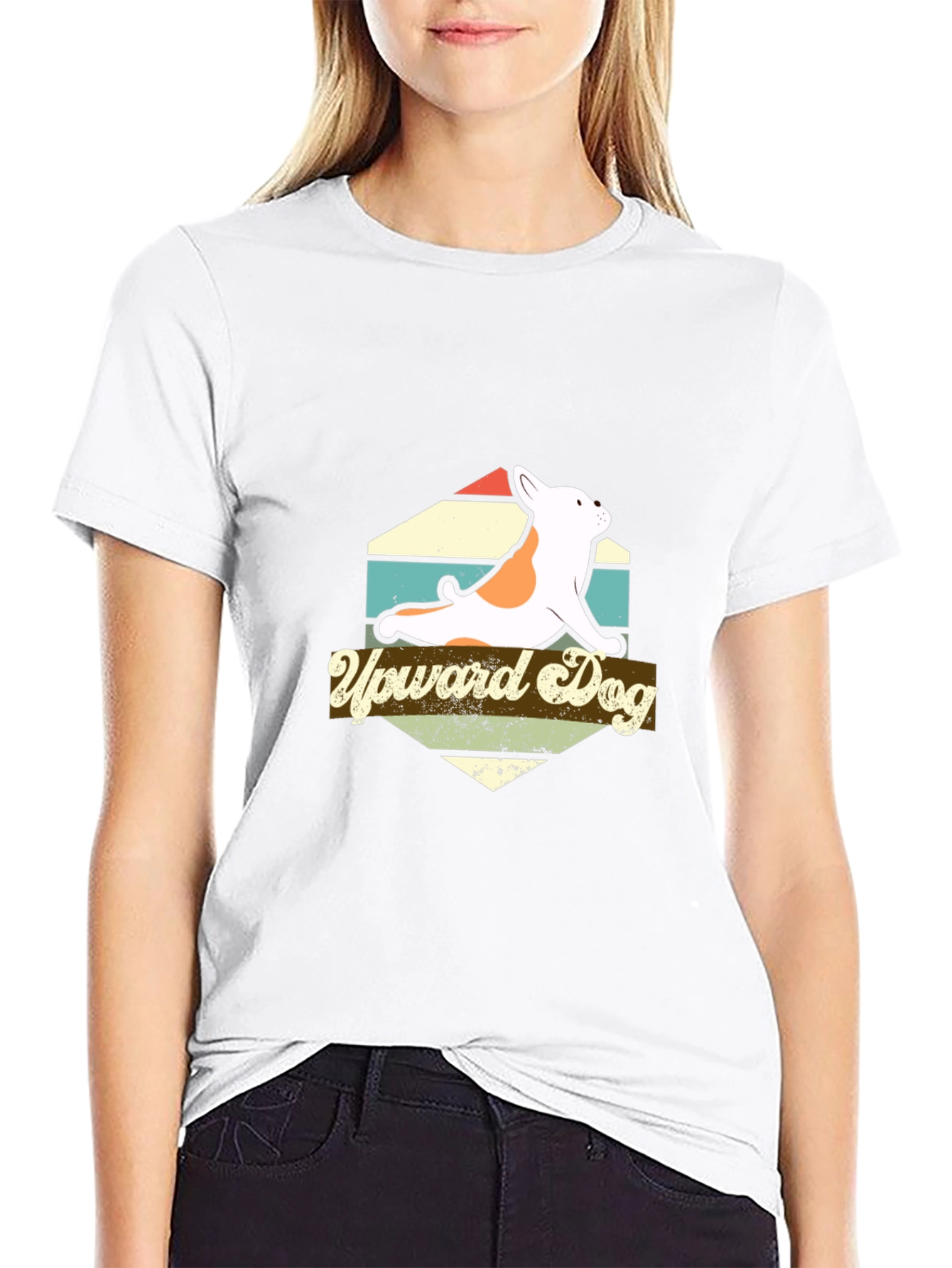 Upward Dog Graphic Tee - Yoga Lover T-Shirt