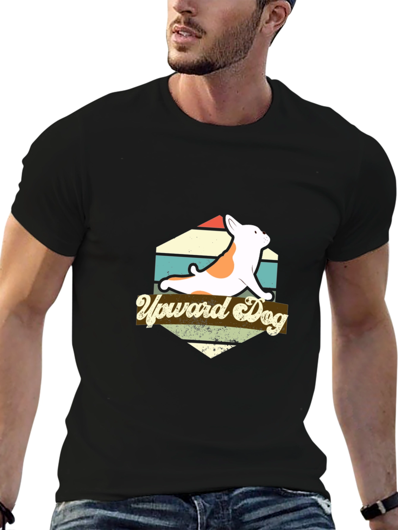 Upward Dog Graphic Tee - Yoga Lover T-Shirt