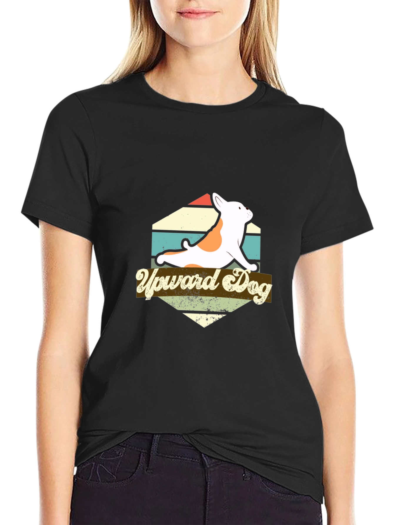 Upward Dog Graphic Tee - Yoga Lover T-Shirt